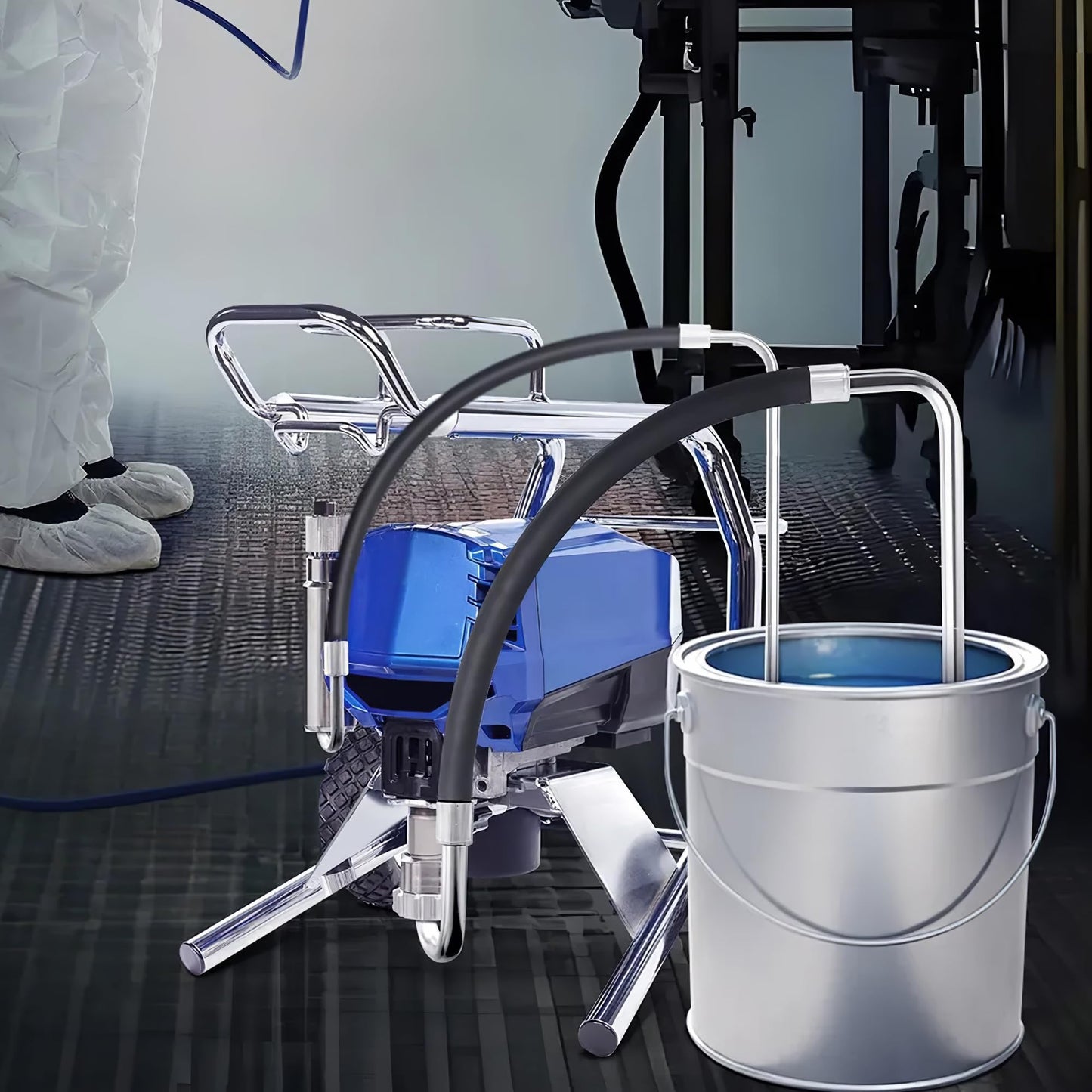 Hromee Stainless Steel Suction Hose and Reflux Line Sets, Airless Paint Sprayer Accessories for Graco 390 395 490 495 595 695