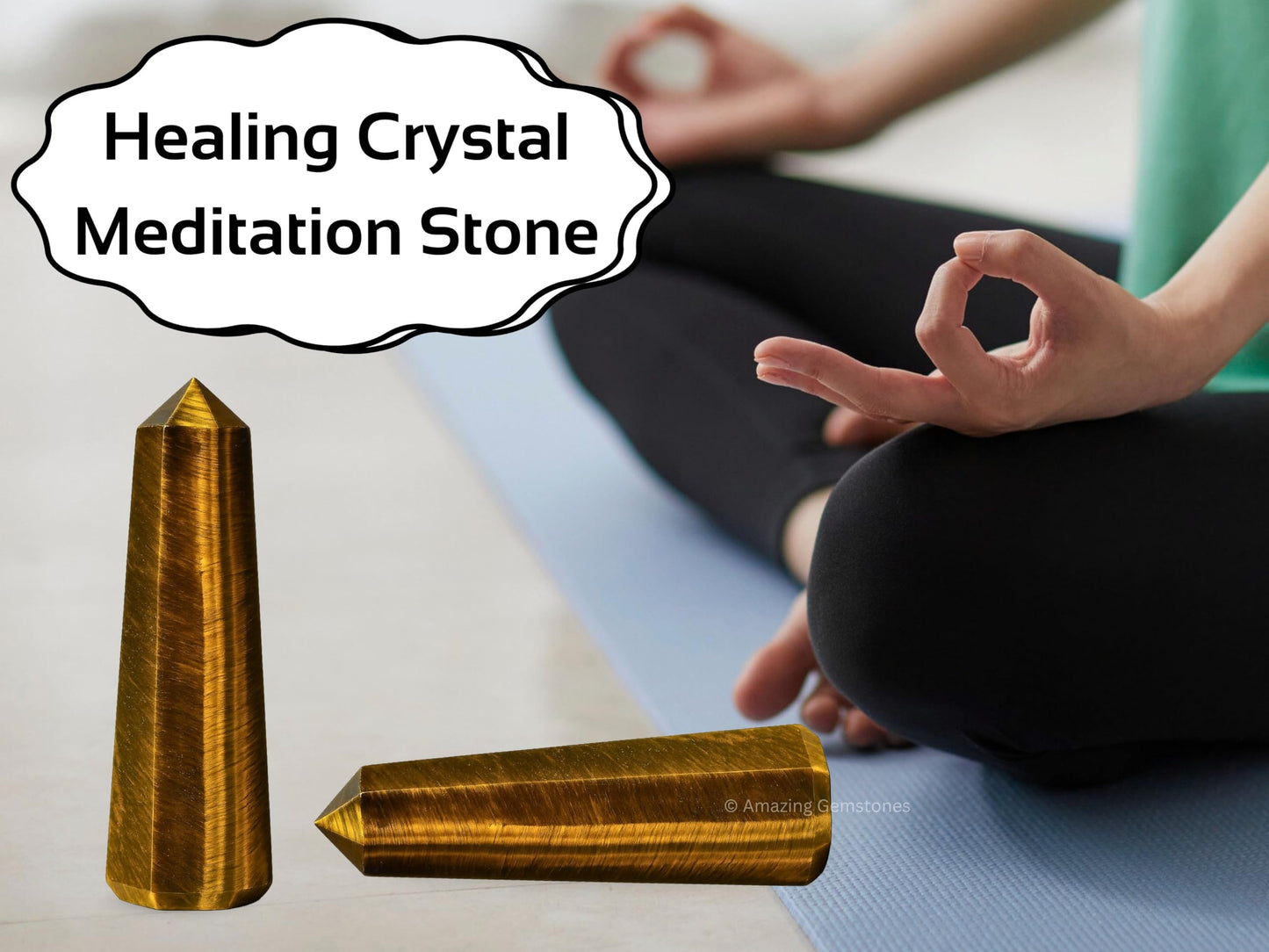 Amazing Gemstone Tiger Eye Crystal Towers, Natural Healing Crystal Point Obelisk for Reiki Healing and Crystal Grid (3" to 4" INCH)