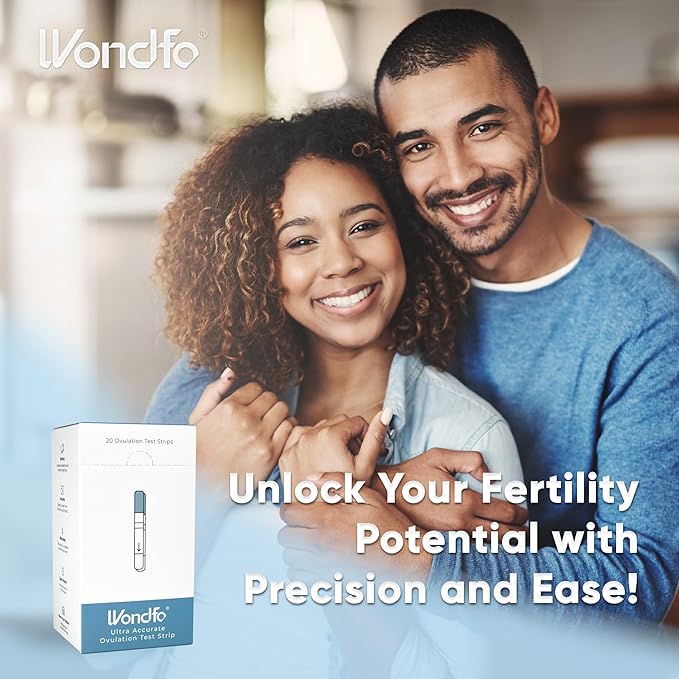 Wondfo Ultra Accurate Ovulation Test Strips -Ovulation Urine Tests with Numerical Result, Fertility Cycle Monitoring- 20 LH Test