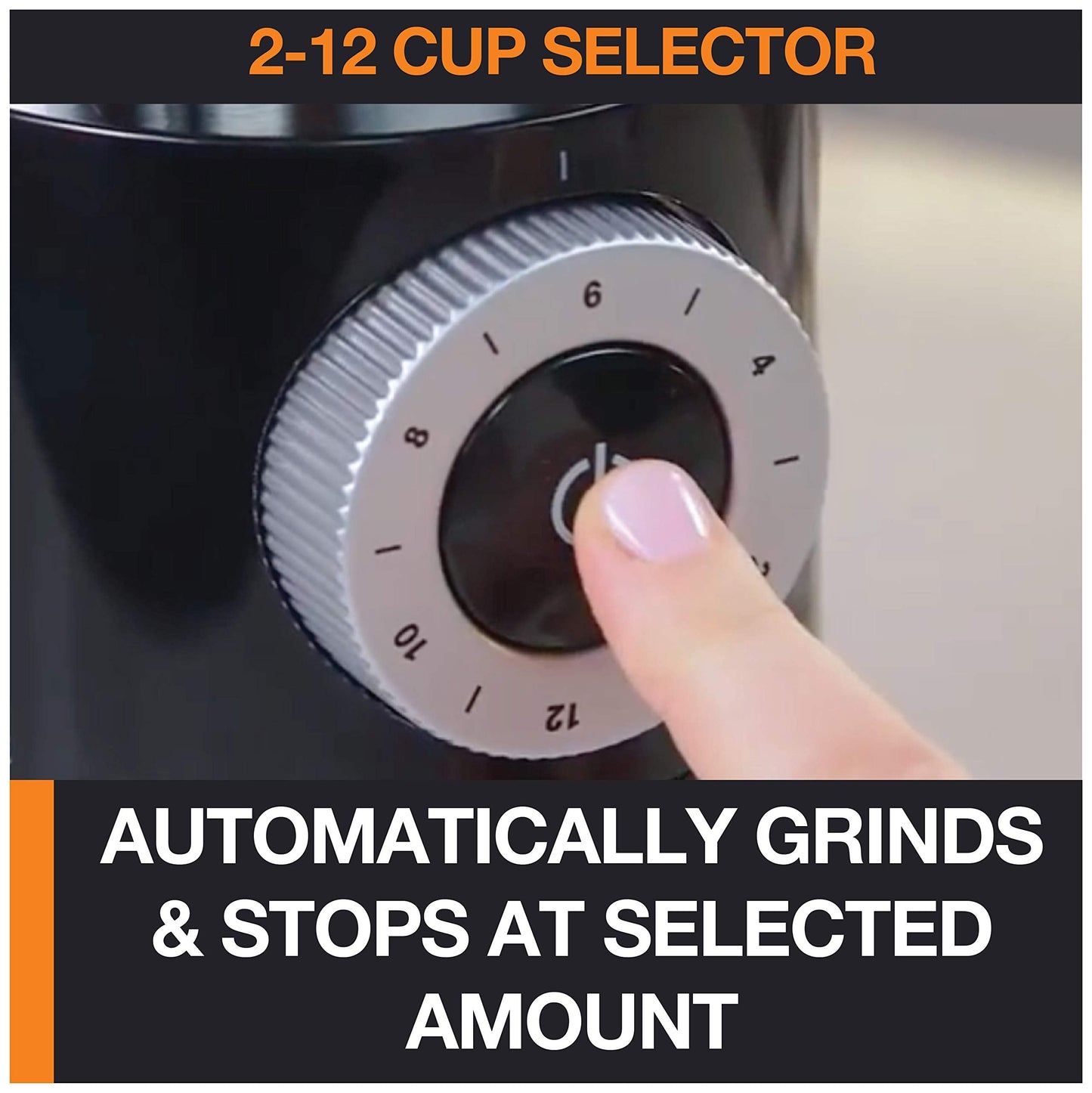 KRUPS Precision Burr Coffee Grinder: 12 Settings, 8 oz Capacity for Drip, French Press, Espresso, Pour Over, Cold Brew - Stainless Steel, 110W, Auto-Stop, Easy Clean - Coffee Grinders for Home Use