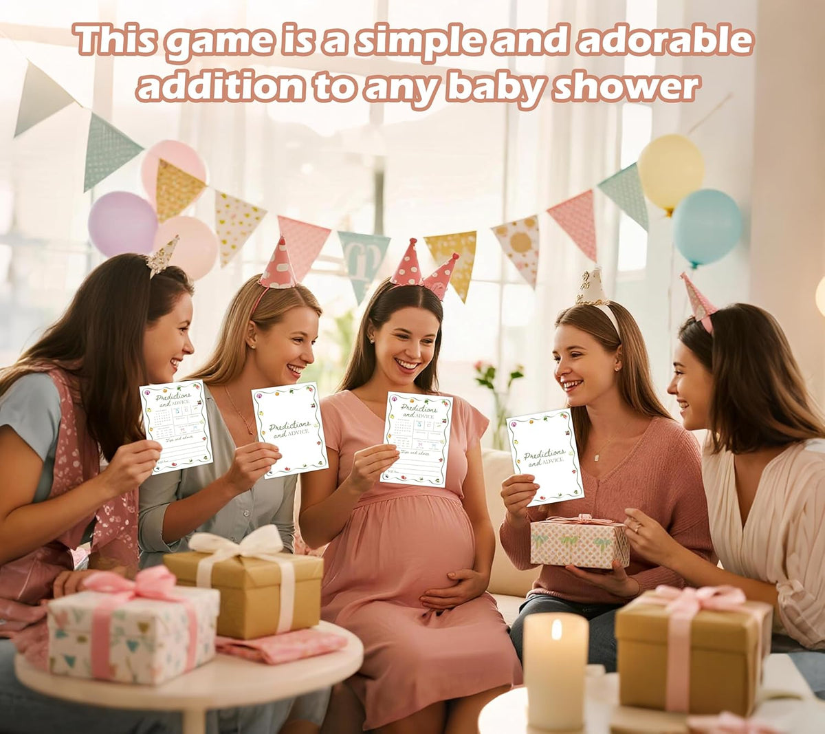 Locally Grown Baby Shower Games, Farmers Market Predictions And Advice Game for 30 Guests with Game Cards, Gender Reveal, Baby Shower Supplies & Decorations (DV38)