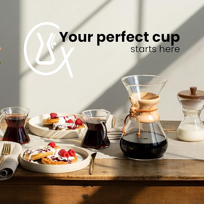 Chemex Pour-Over Glass Coffeemaker - Glass Handle Series - 3-Cup - Exclusive Packaging