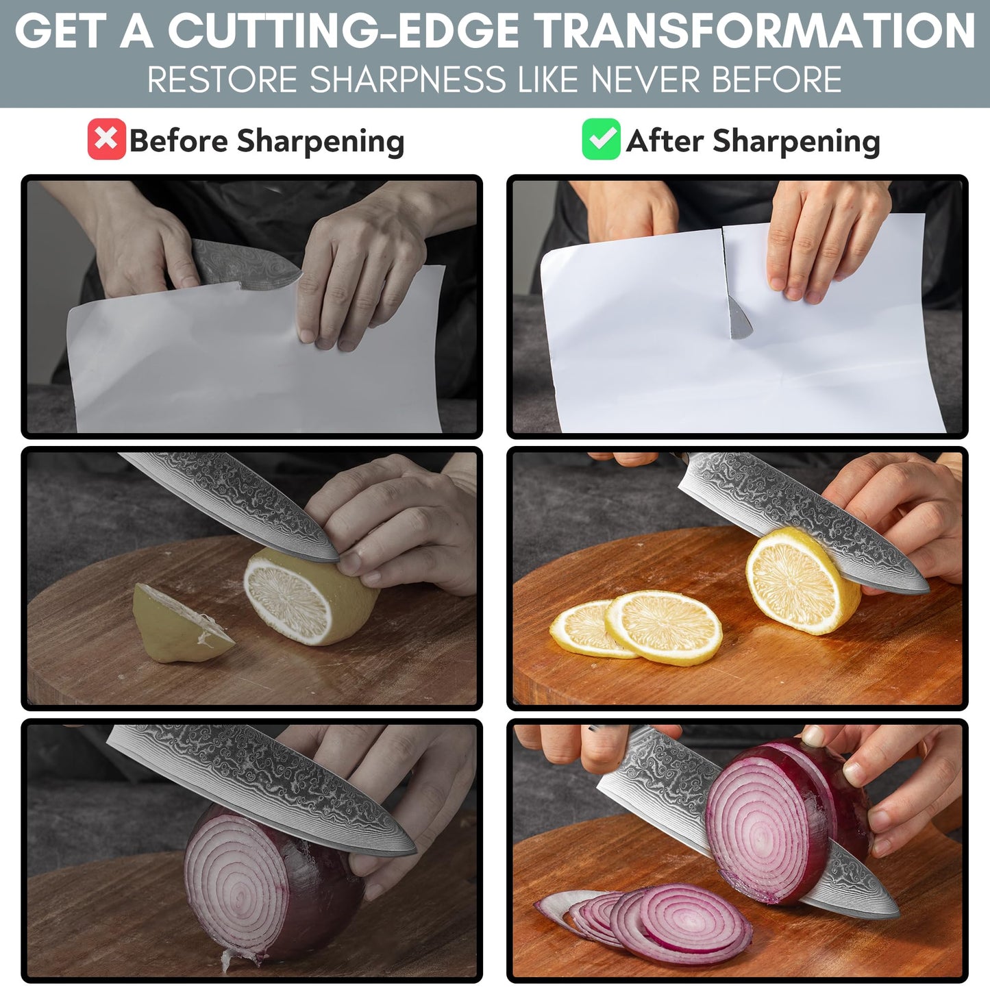 PATENTED ORIGINAL ADJUSTABLE ROLLING KNIFE SHARPENER KIT: Adjustable Height, 10° to 40° for 30 Angle Options, Removeable Diamond Plates with Travel Case - Kitchen Knife Sharpener