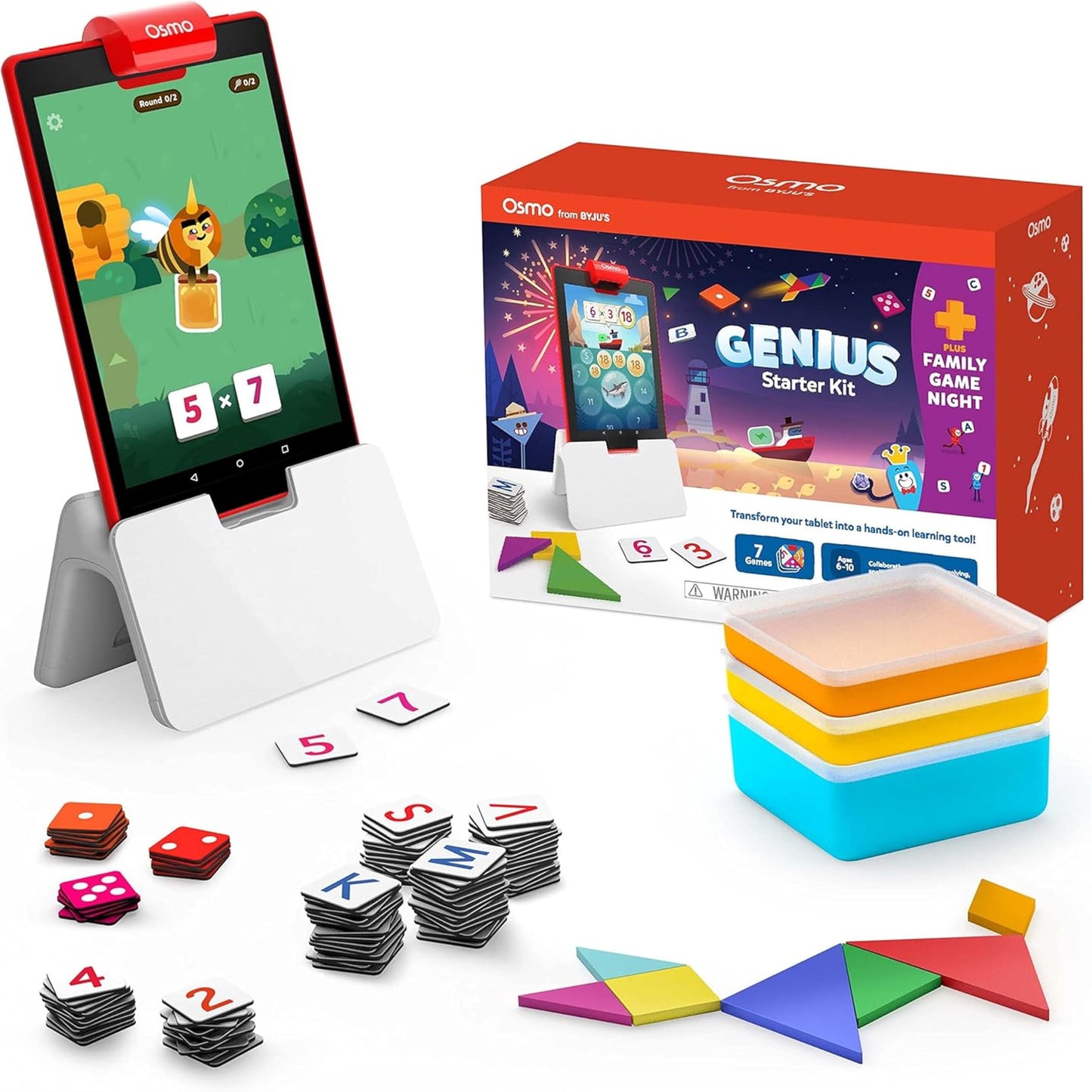 Osmo Genius Starter Kit for Kids Ages 6–10 | 7 Educational Learning Games | Fire Tablet Compatible | Educational STEM Learning System | Base Included