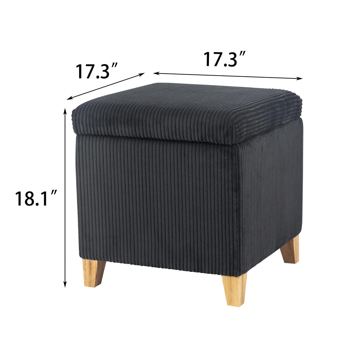 Faux Fur Storage Ottoman Cube