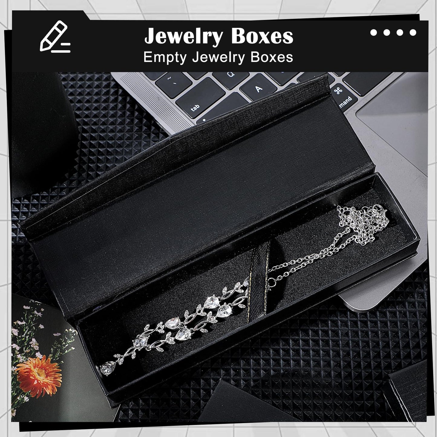18 Pcs Pen Gift Boxes Empty Black Ballpoint Pens Gift Box with Cushion Pen Jewelry Display Box Empty Present Collection Cases for Birthday Souvenir Business Gifting Office Supplies