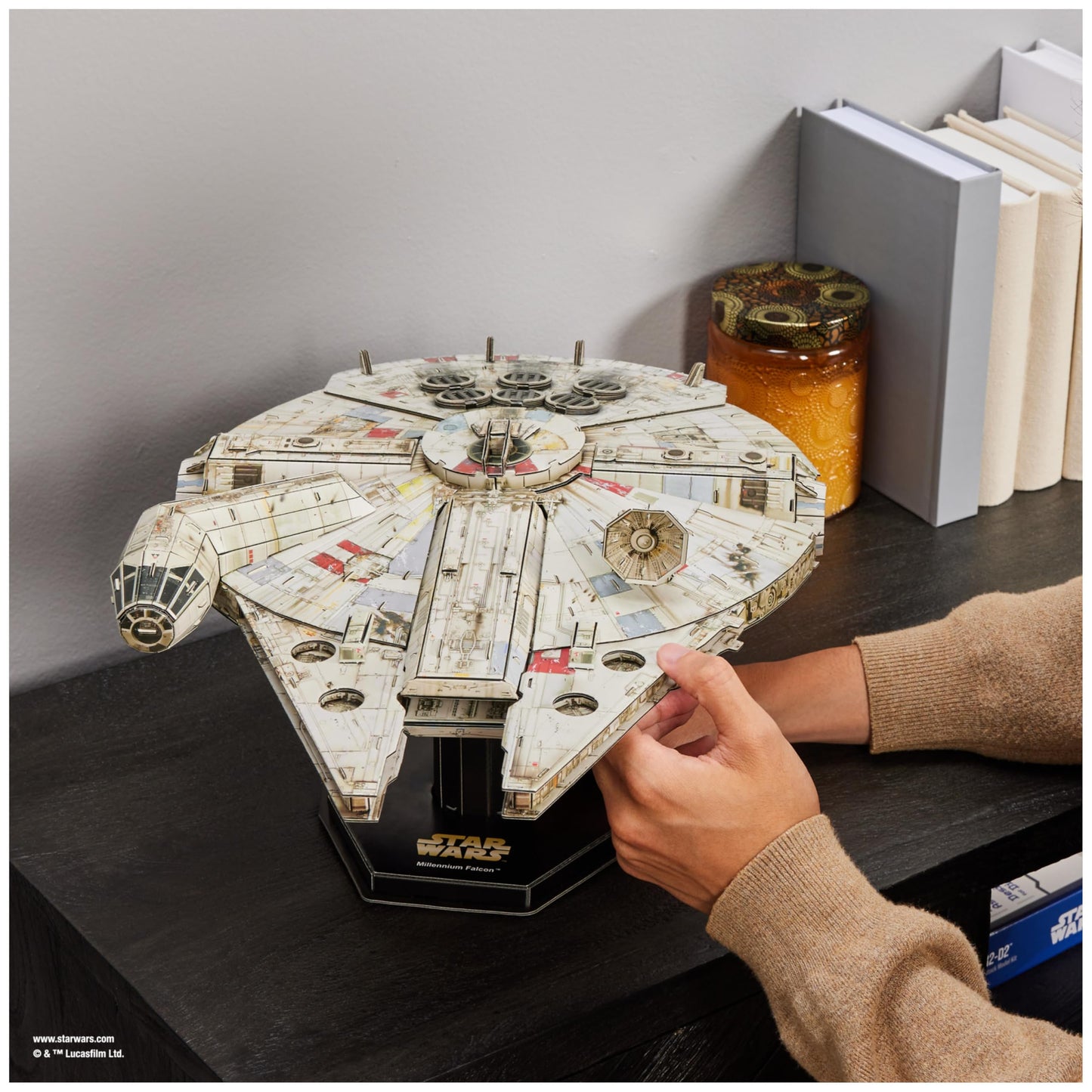 4D Build Star Wars Millennium Falcon 3D Model Kit, Star Wars Gifts, Desk Decor for Fans & Collectors, 223 Pieces, 3D Puzzles, Gift Ideas for Ages 12 & Up