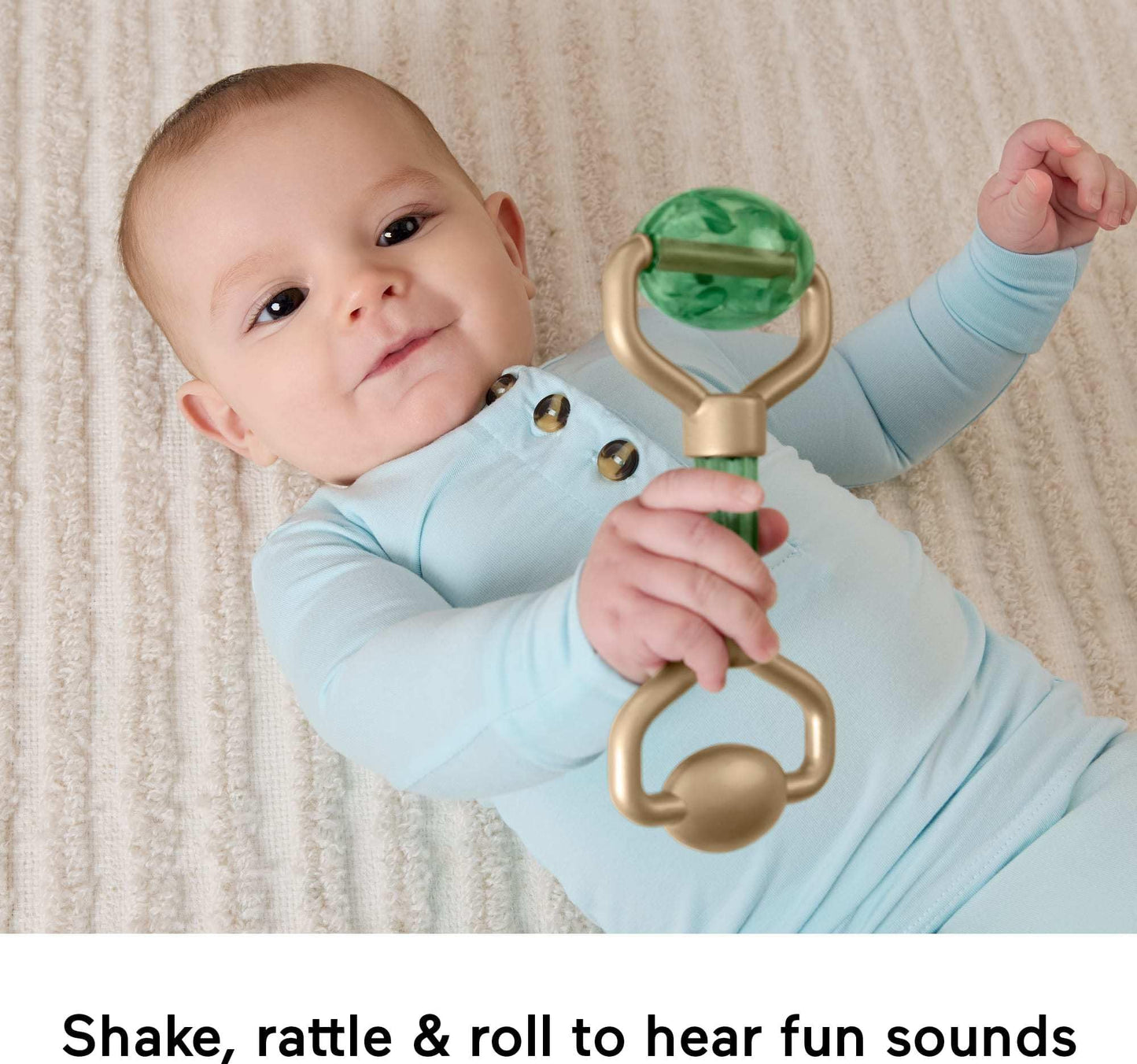 Fisher-Price Baby Toys Mini Me Moments Self-Care Sensory Set 6-Piece Rattle & Teether Activities for Newborns Ages 3+ Months