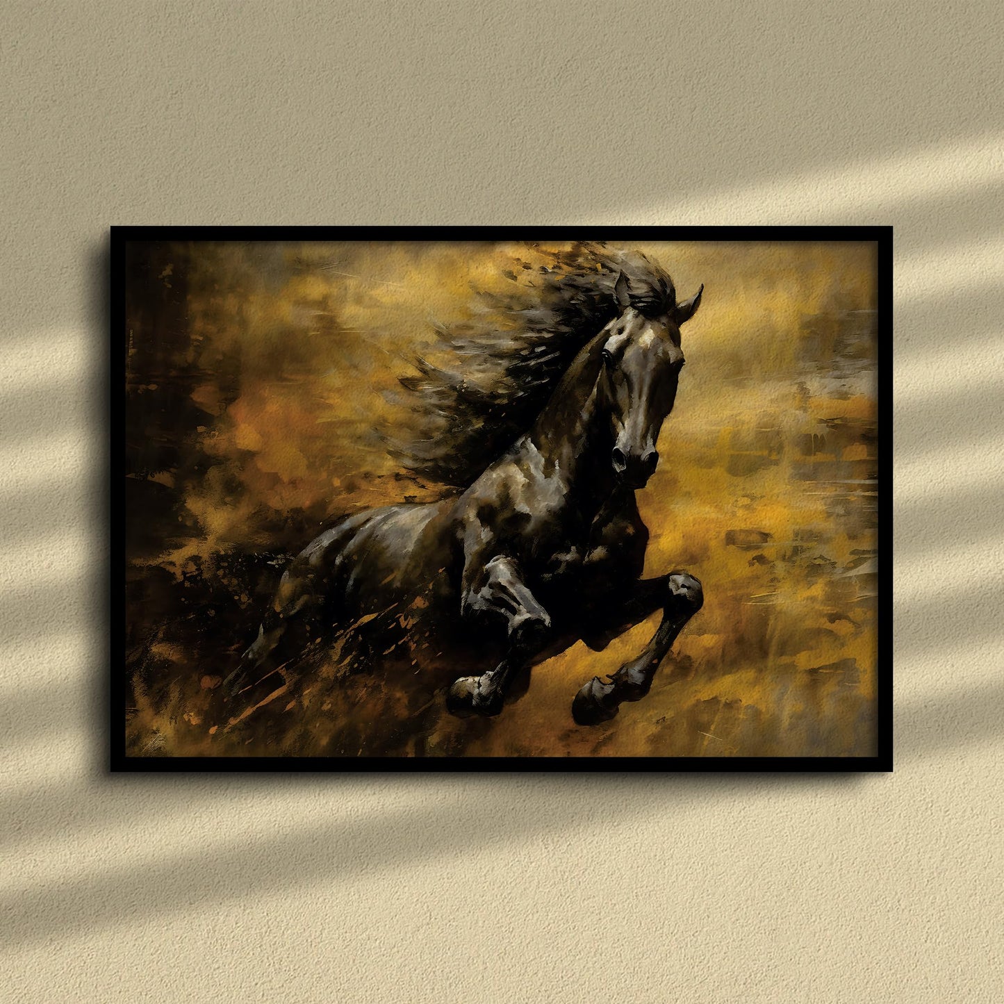 Black Horse Decoupage Rice Papers, 11.5 x 16 inch (A3) - Versatile Design for Art Projects & Crafting by CRAFT KREATIVELY