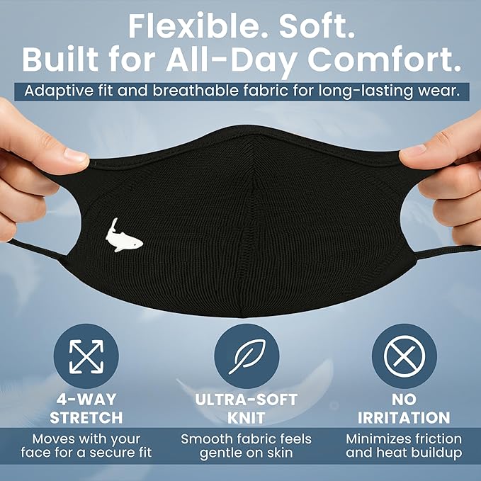 INHERENT Premium Traveler's Face Mask with Anti-Odor SILVERbac | Reusable, Adjustable, Comfortable