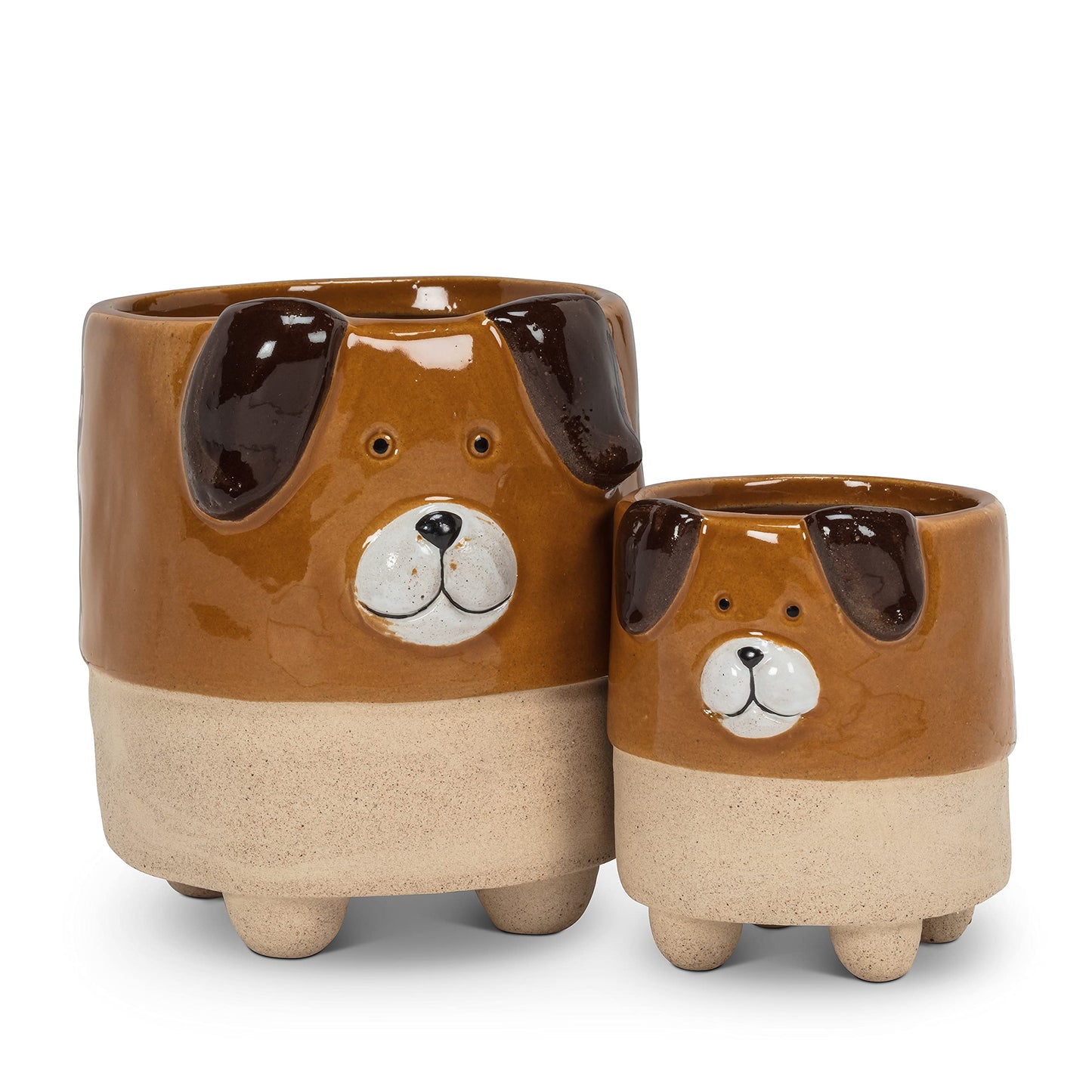 Abbott Collection Stoneware Dog on Legs Planter - Large (4.5" H)