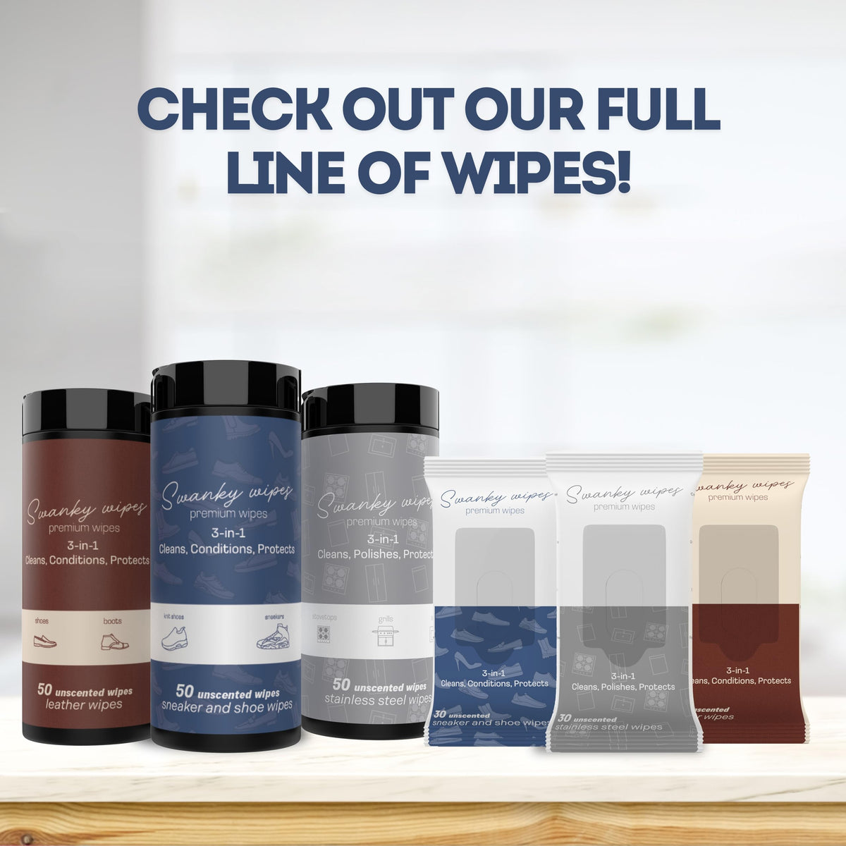 Swanky Leather Wipes (600 Count)