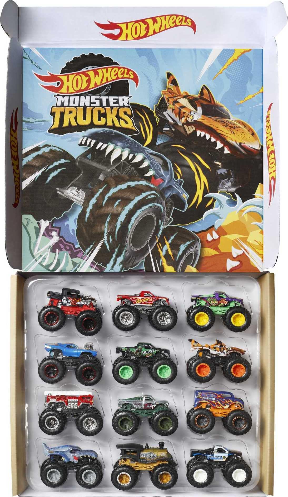 Hot Wheels Monster Trucks 1:64 Scale Die-Cast Ultimate Chaos 12 Pack Toy Vehicles for Kids Ages 3 years and older (Amazon Exclusive)