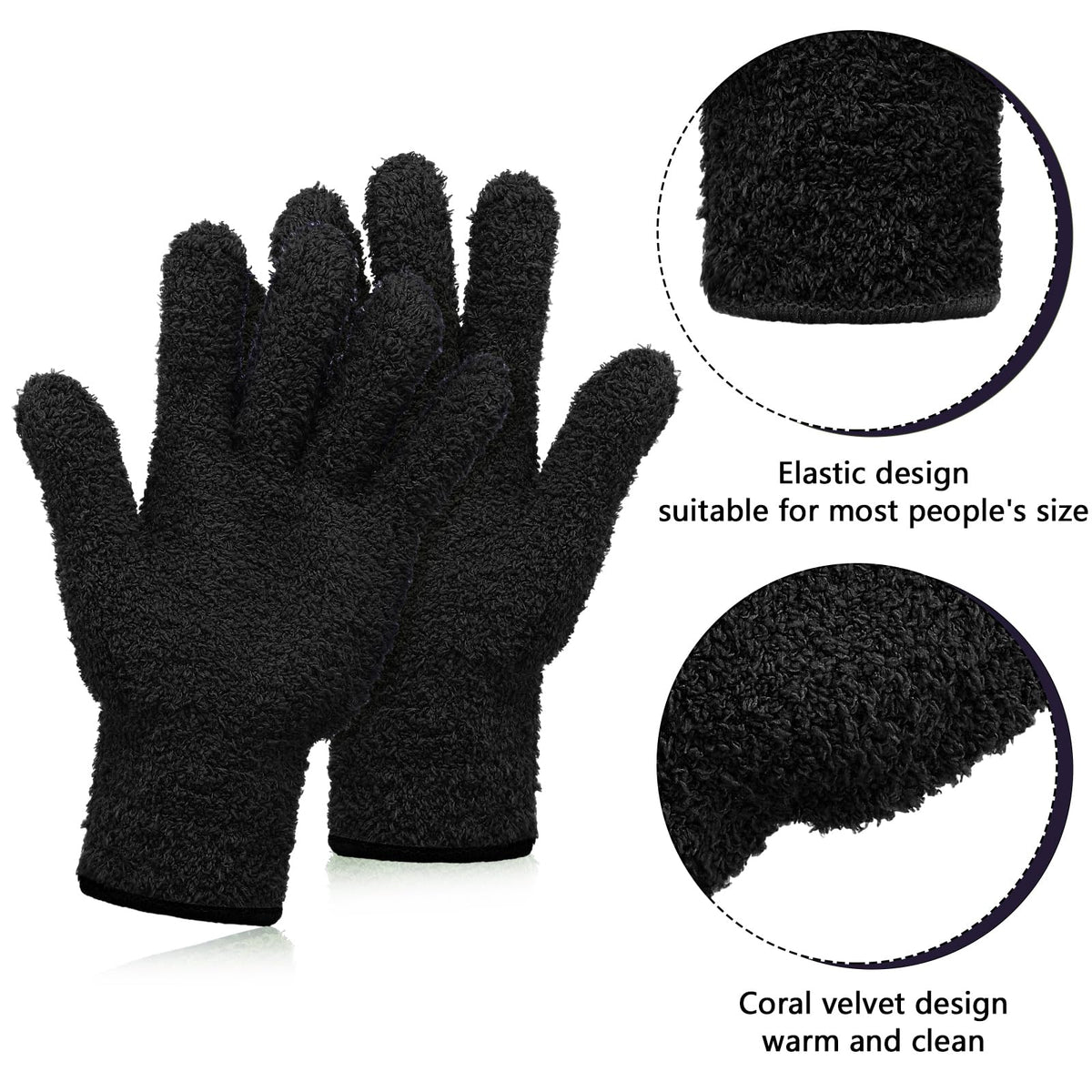 2 Pairs Microfiber Gloves for Plants (2 Count)