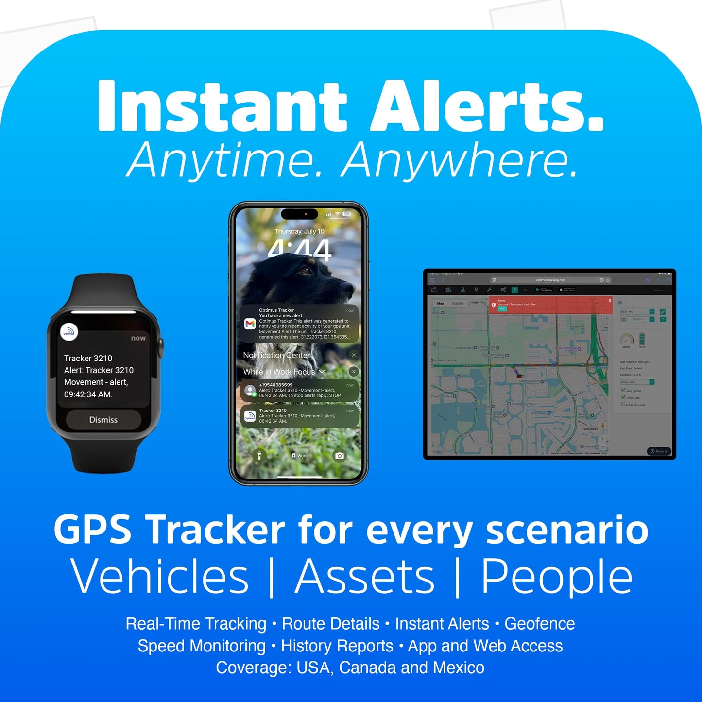 Optimus Wired GPS Tracker for Vehicles - Easy Installation on Car's Battery - Low Cost Subscription Plan Options