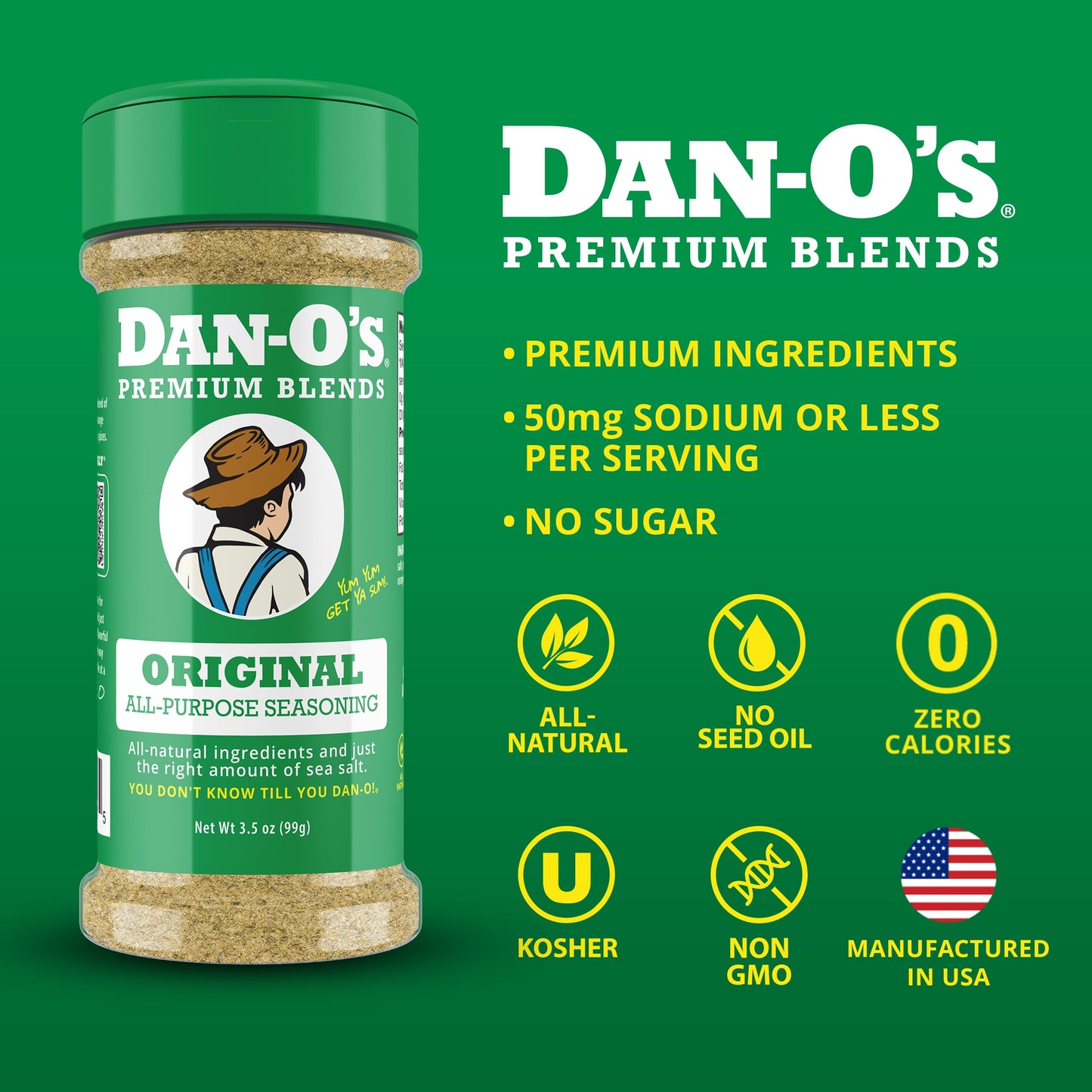 Dan-O’s Seasoning Variety Pack – 8 Bottle Set (Extra-Small Bottles) – Original, Spicy, Chipotle, Crunchy, Cheesoning, Preem-O, SEA-soning & Tac-O – All Purpose, Sugar Free, Zero Calorie Spice Set