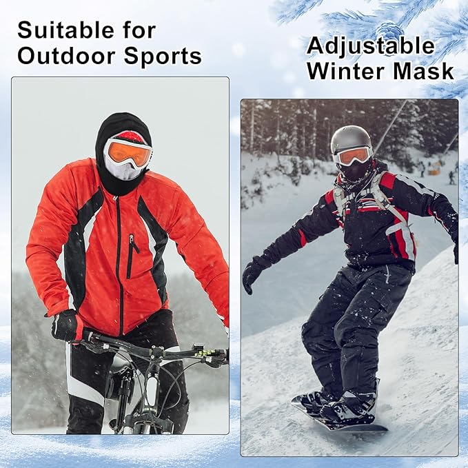 Frienda 8 Pcs Balaclava Ski Mask Men Windproof Warmer Face Covers Adjustable Winter Mask for Men Women