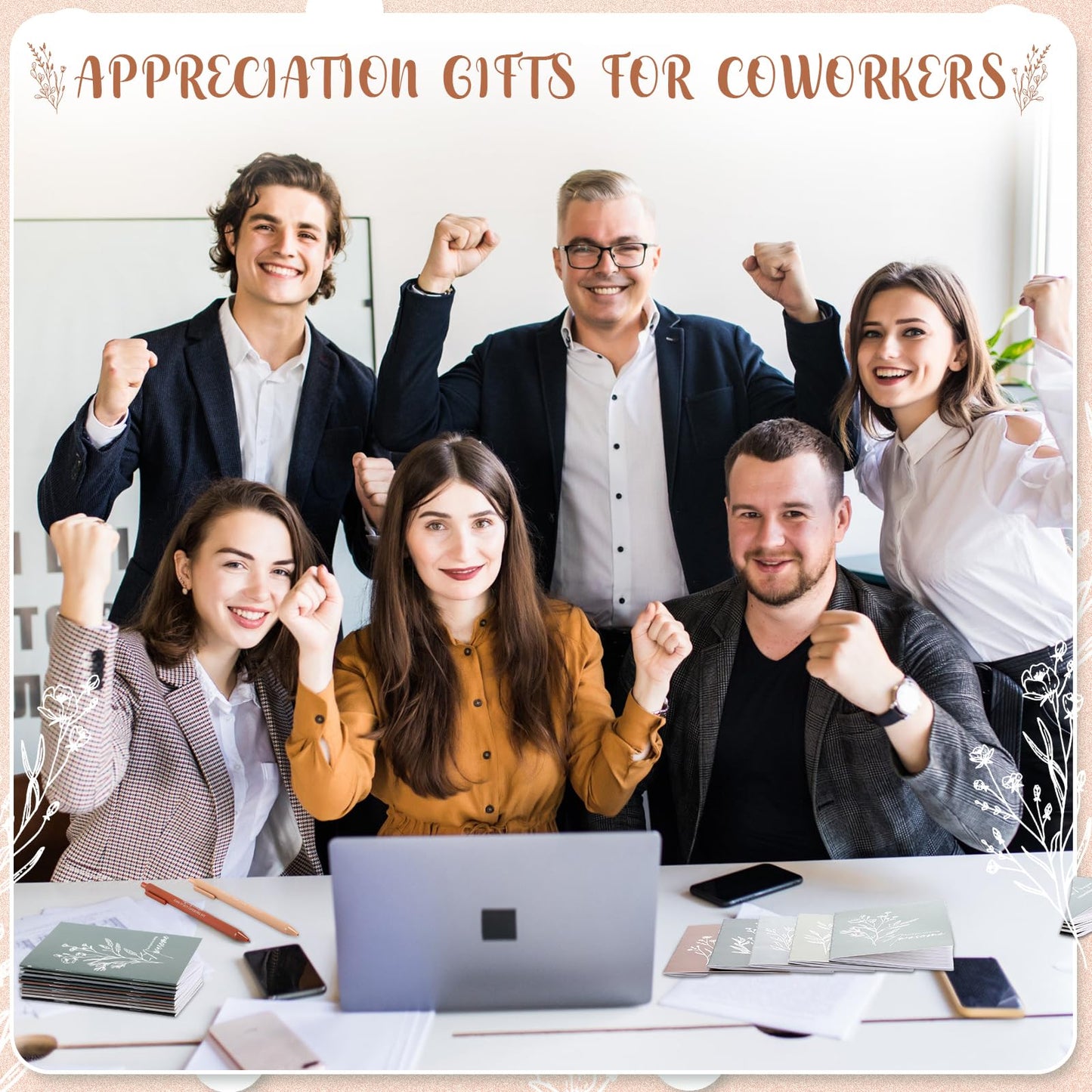 Tellingyou 40 Pcs Employee Appreciation Gifts Bulk Inspirational Notebook Ballpoint Pen Motivational Notebook Mini Journal for Volunteer Administrative Professional Teacher Nurse Team (Classic)