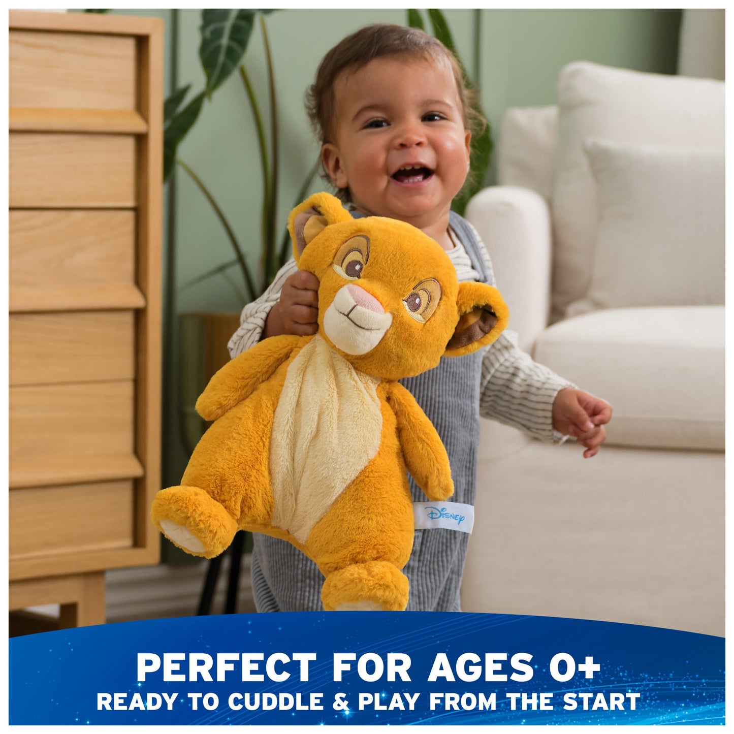 GUND Disney Official Simba Oh So Snuggly Plush, The Lion King, Lion Stuffed Animal for Babies and Infants, Yellow, 12.5”