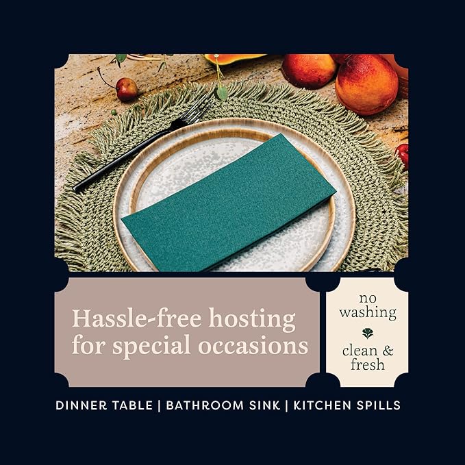 100 Linen-Feel Mellow Rose Paper Napkins - Decorative Cloth-Like Mellow Rose Dinner Napkins - Soft And Absorbent. For Kitchen, Party, Wedding, Bathroom Or Any Occasion