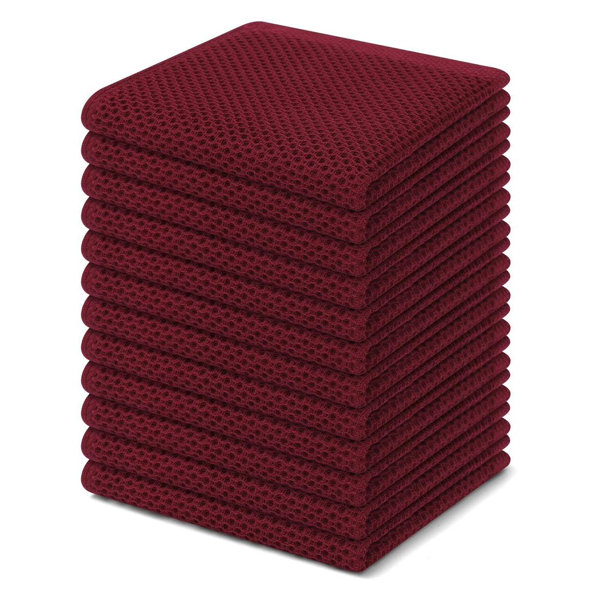 100% Cotton Waffle Weave Kitchen Dish Cloths 12 (12 Count)