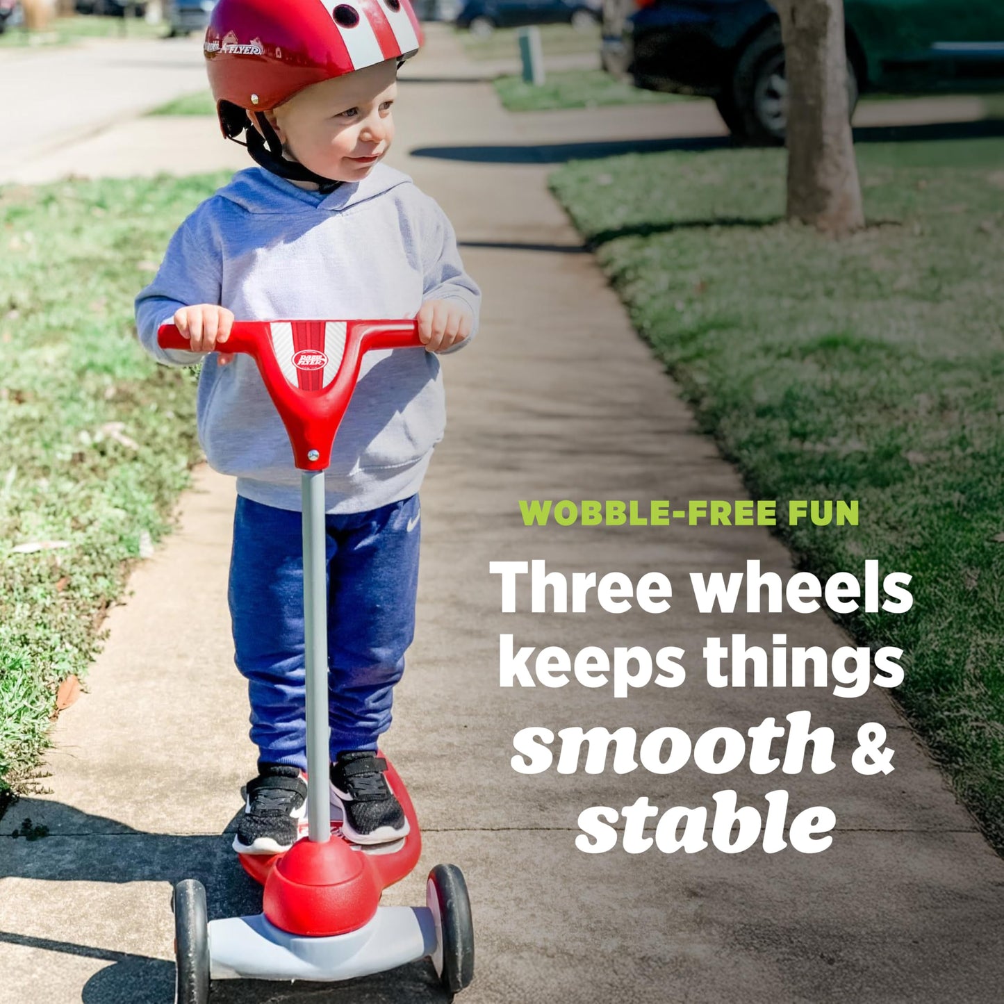 Radio Flyer My 1st Scooter, Red, For Kids 2-5 Years Old, Extra Wide Base for Balance, 2 Front Wheels for Added Stability, Easy to Use Foot Brake, 3 Wheel Scooter for Kids, (Amazon Exclusive)