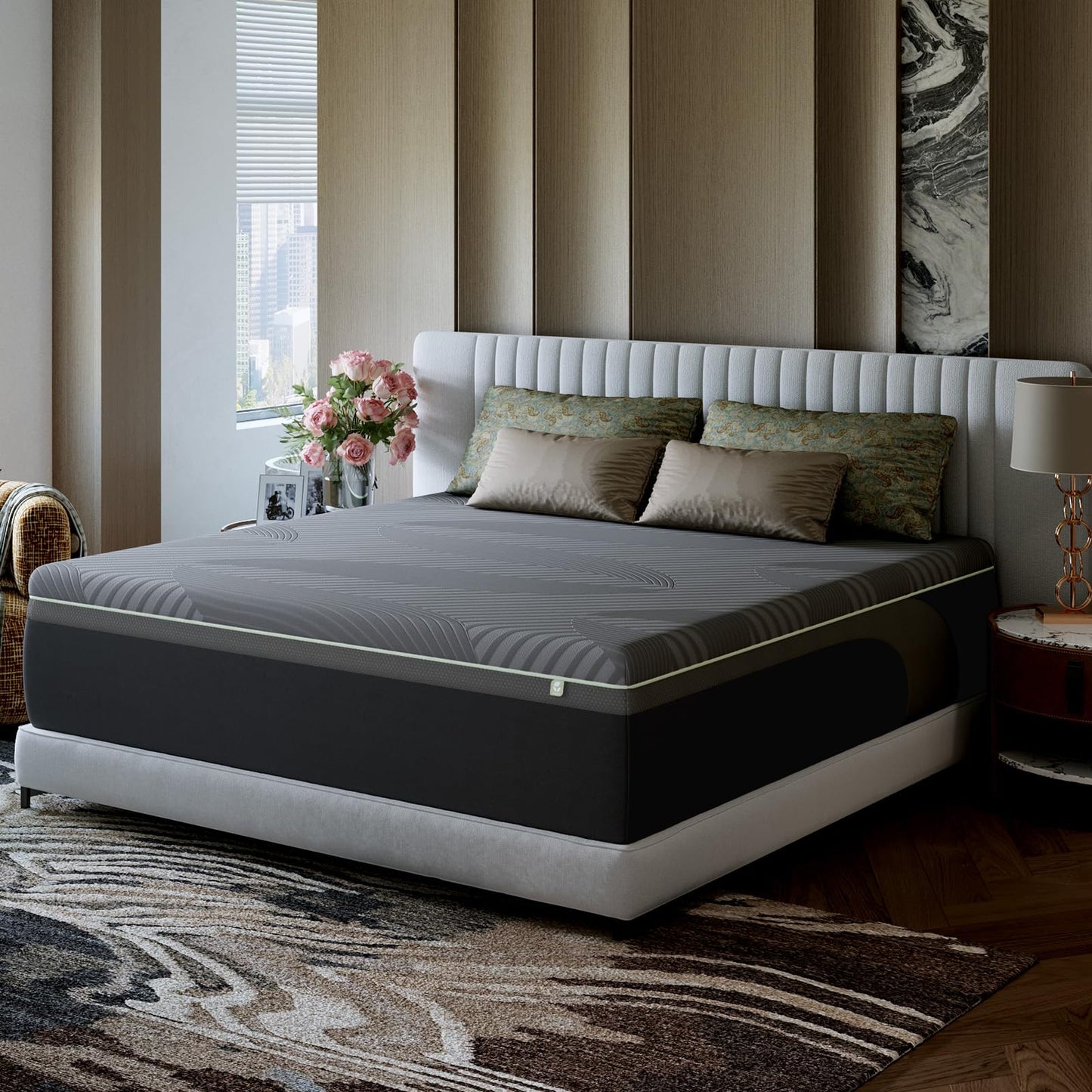 Novilla 14 Inch Queen Mattress, Queen Memory Foam Mattress with AiryFlow Cooling System for Cool Night, Pressure Relief, Ergonomic Support for Spinal Alignment, CertiPUR-US Certified, Medium Firm