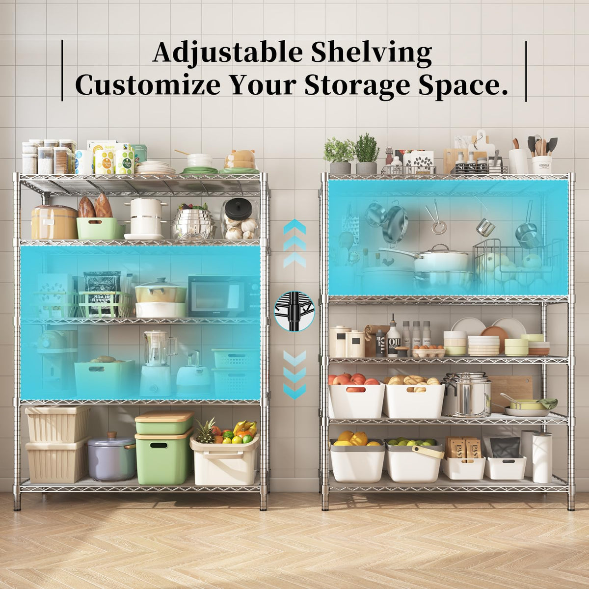 45" W x 20" D x 72" H Heavy Duty Wire Shelving Unit