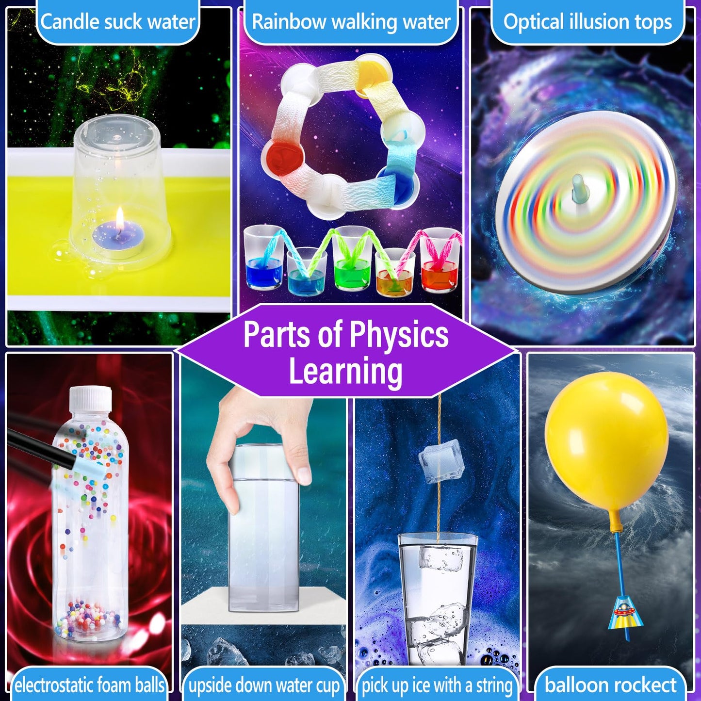 PATIFEED 230 Experiments Science Kits for Kids - S.T.E.M Toys with Magic Chemistry Set Crystal Growing Physics Slime Educational Gifts Idea for Boys Girls