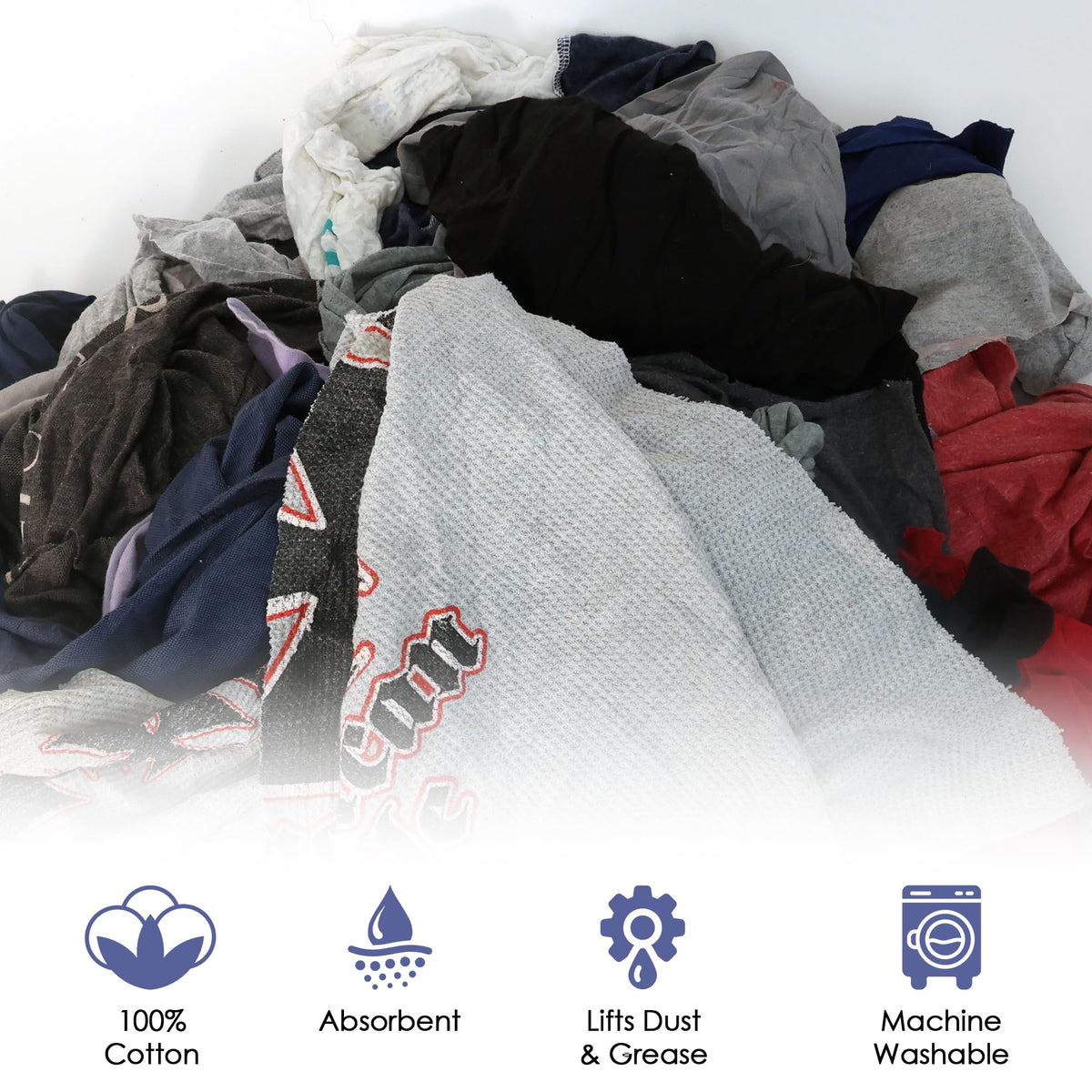 Tshirt Bag of Rags Multicolored (25 Count)