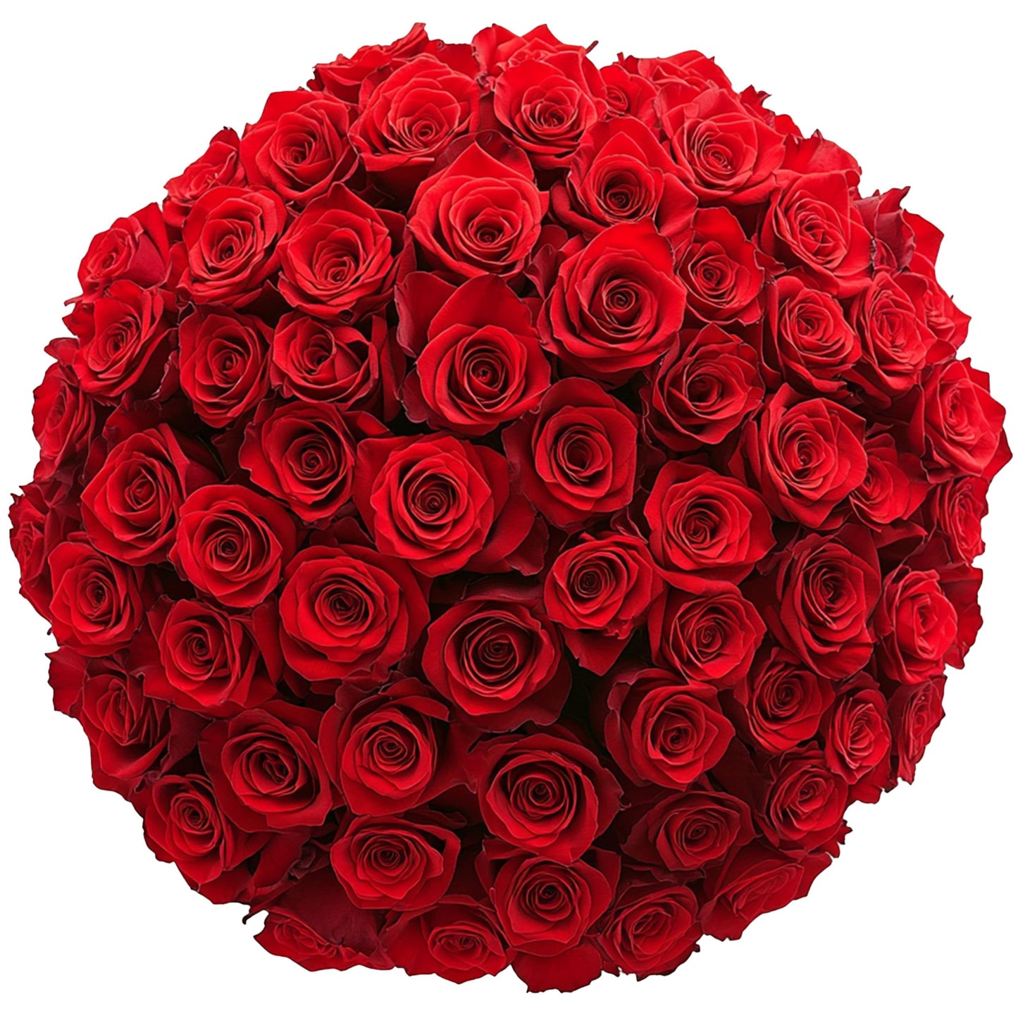 GlobalRose Real Fresh Cut Red Roses - 50 Fresh Flowers - Real Flowers Bouquet for Mother's Day, Gift or Wedding