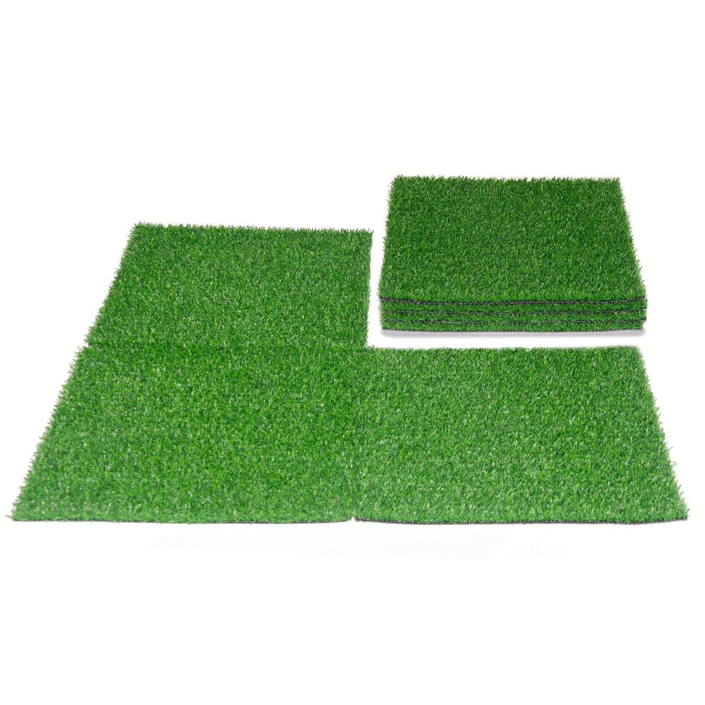 VERDIGRASS Artificial Grass Mat 12x12 Inch,Fake Grass Turf Patch,Synthetic Grass Indoor Outdoor,Patio Grass Tiles Realistic Grass Rug with Drainage Hole for Table Decoration