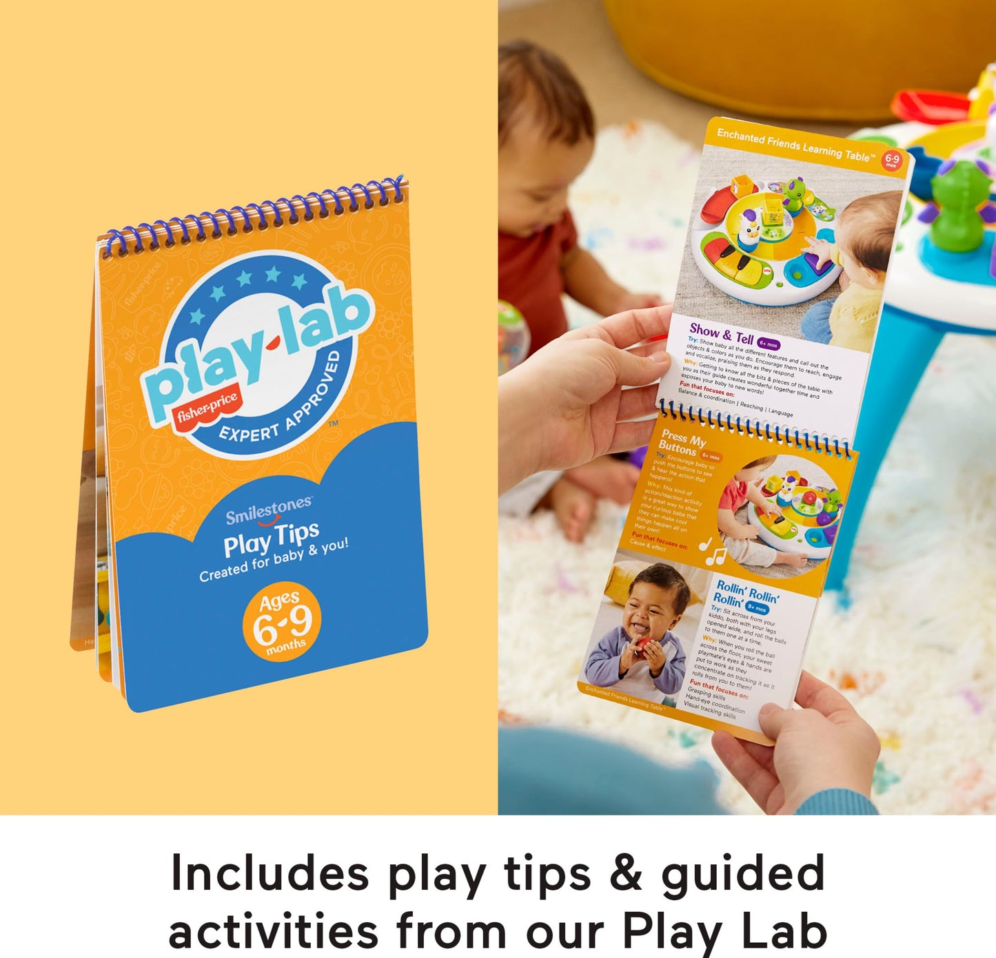 Fisher-Price Baby Play Kit Let’s Crawl & Cruise Gift Set, Developmental Toys and Activity Guide for Infants Ages 6+ Months
