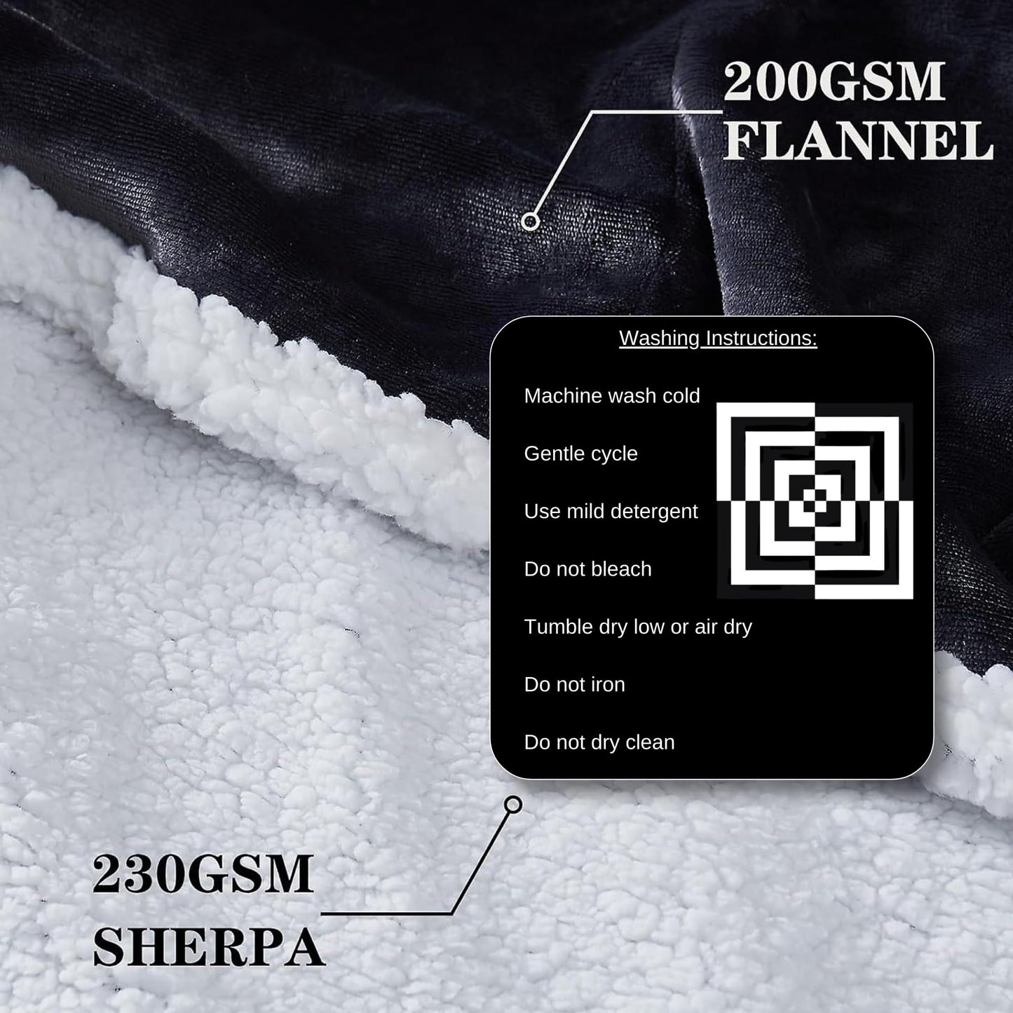 Baby Tummy Time Mat – High Contrast Black White Red Sensory Play Blanket for Newborn Visual Development, Infant Floor Play Area with Sherpa Backing, 50” x 60”