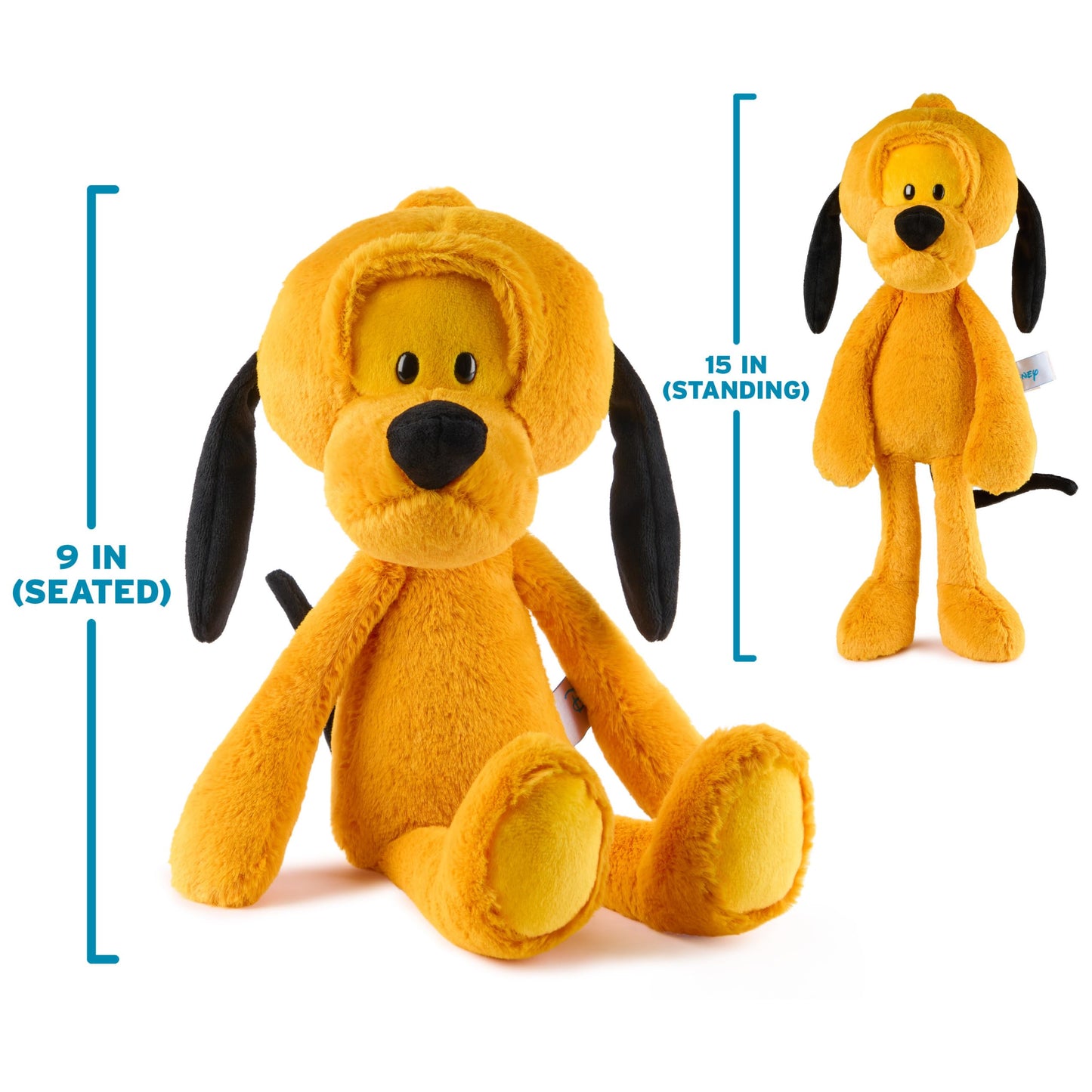 GUND Disney Official Pluto Toothpick Plush, Pluto Dog Stuffed Animal for Ages 1 and Up, Yellow, 15”