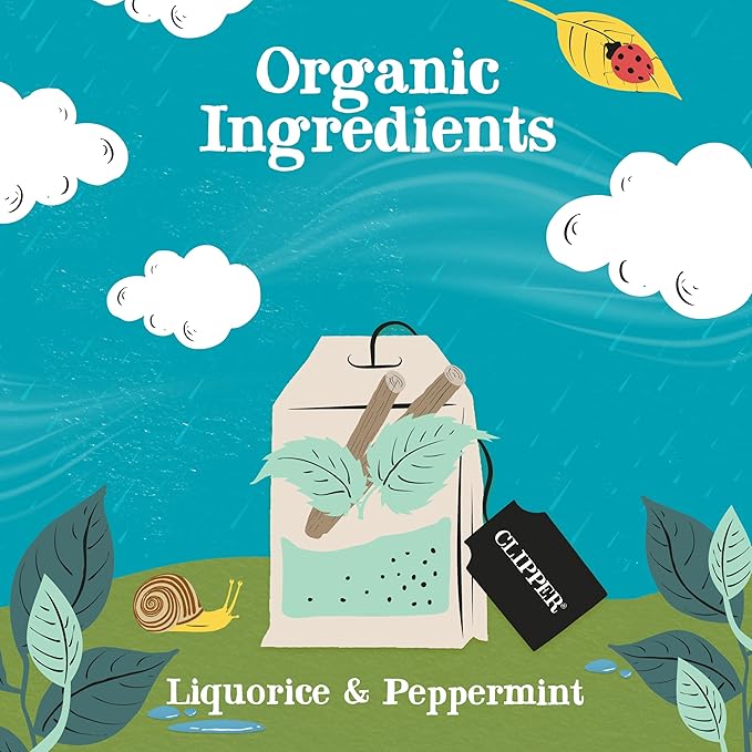 Clipper Tea Peppermint & Licorice Teabags – Caffeine Free, USDA Organic, Great Hot or Iced – Sweet, Refreshing, Natural, Fair & Delicious Sweet – 200 Tea Bags