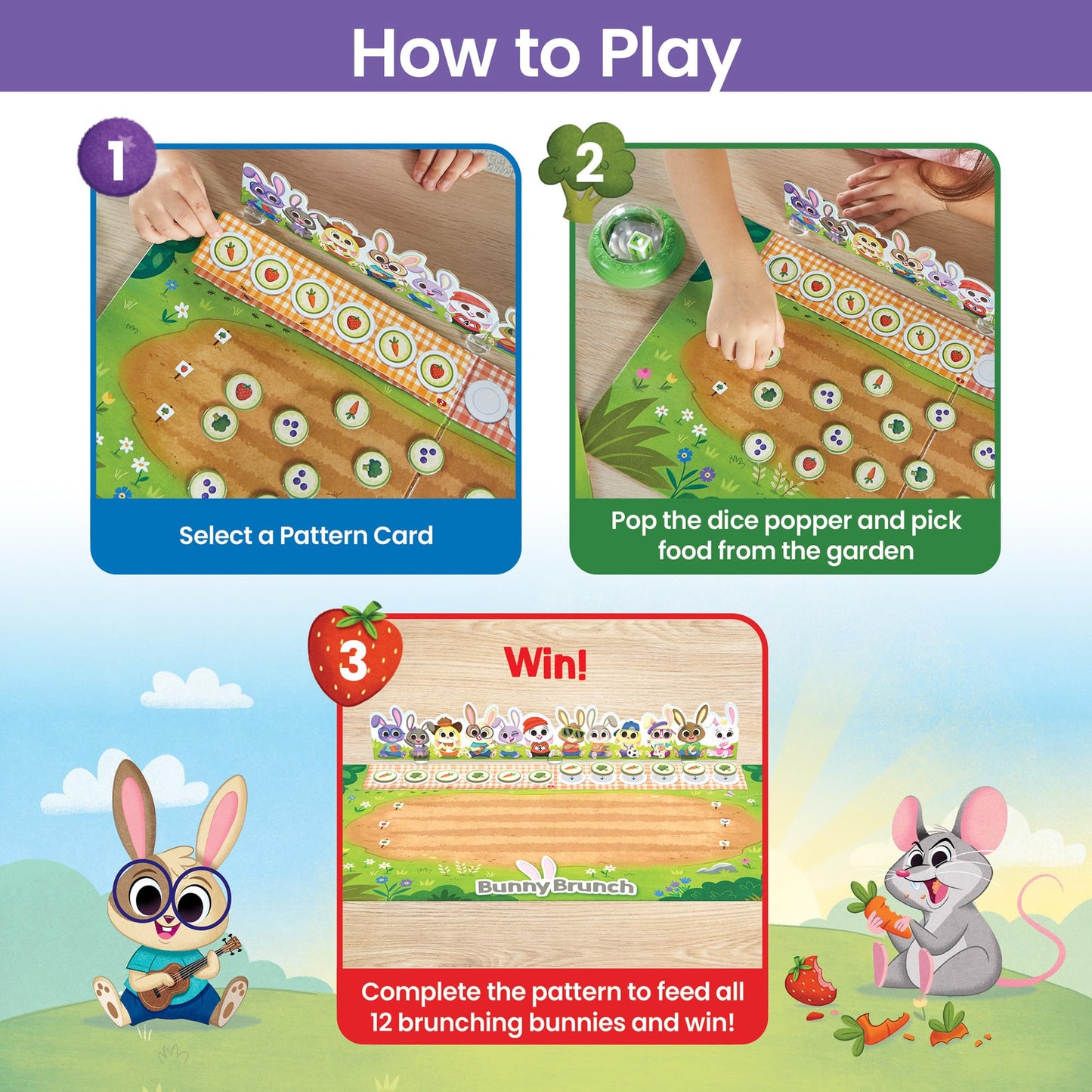 hand2mind Bunny Brunch, Cooperative Board Games, Toddler Educational Toys, Kindergarten Math Games, Preschool Learning Activities, Indoor Recess Games for Classroom, Easter Gifts for Kids