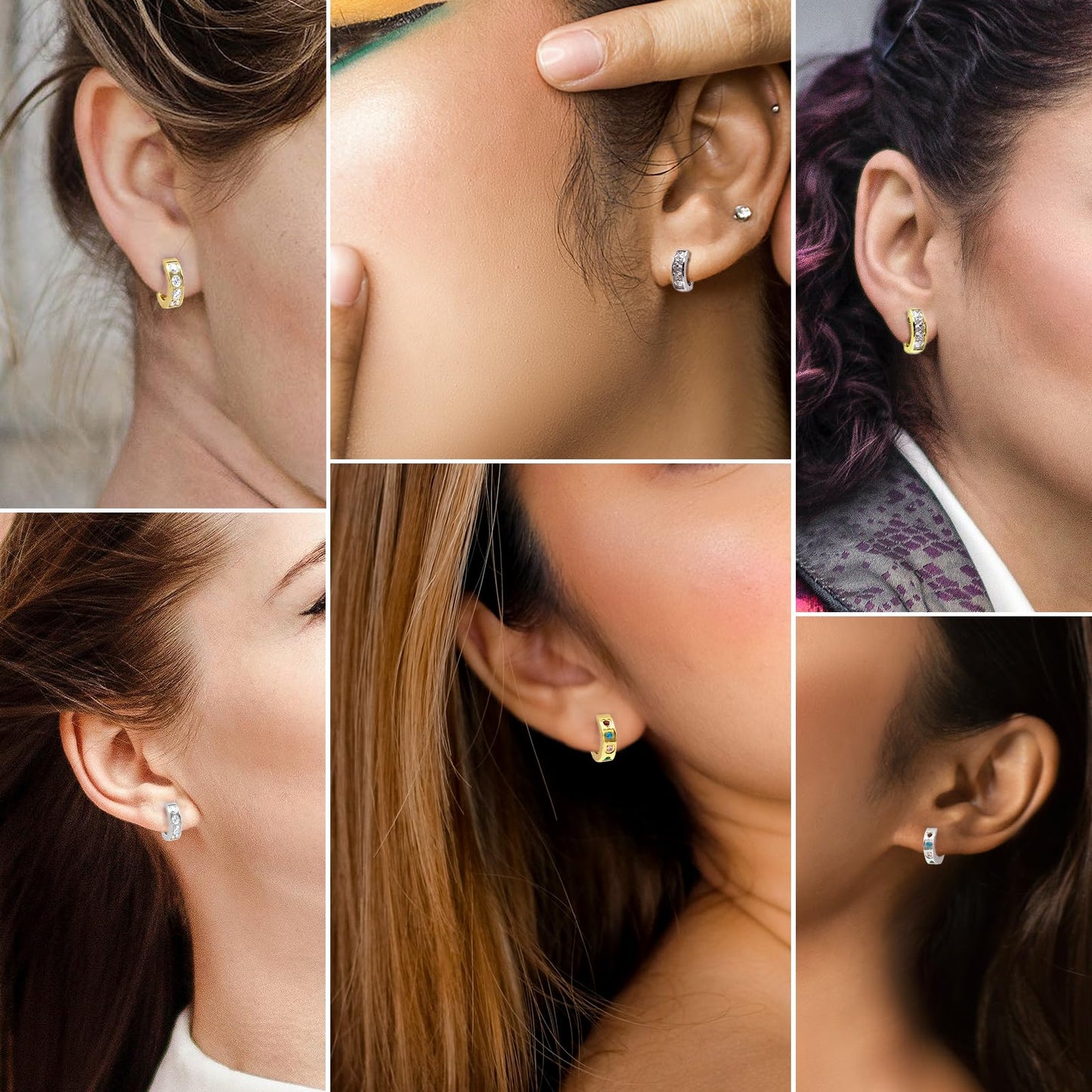 JEROOT Titanium Magnetic Earrings for Women, Pure Titanium Earrings for Sensitive Ears, 1 Pair Women's Ear Studs for Jewelry Gift