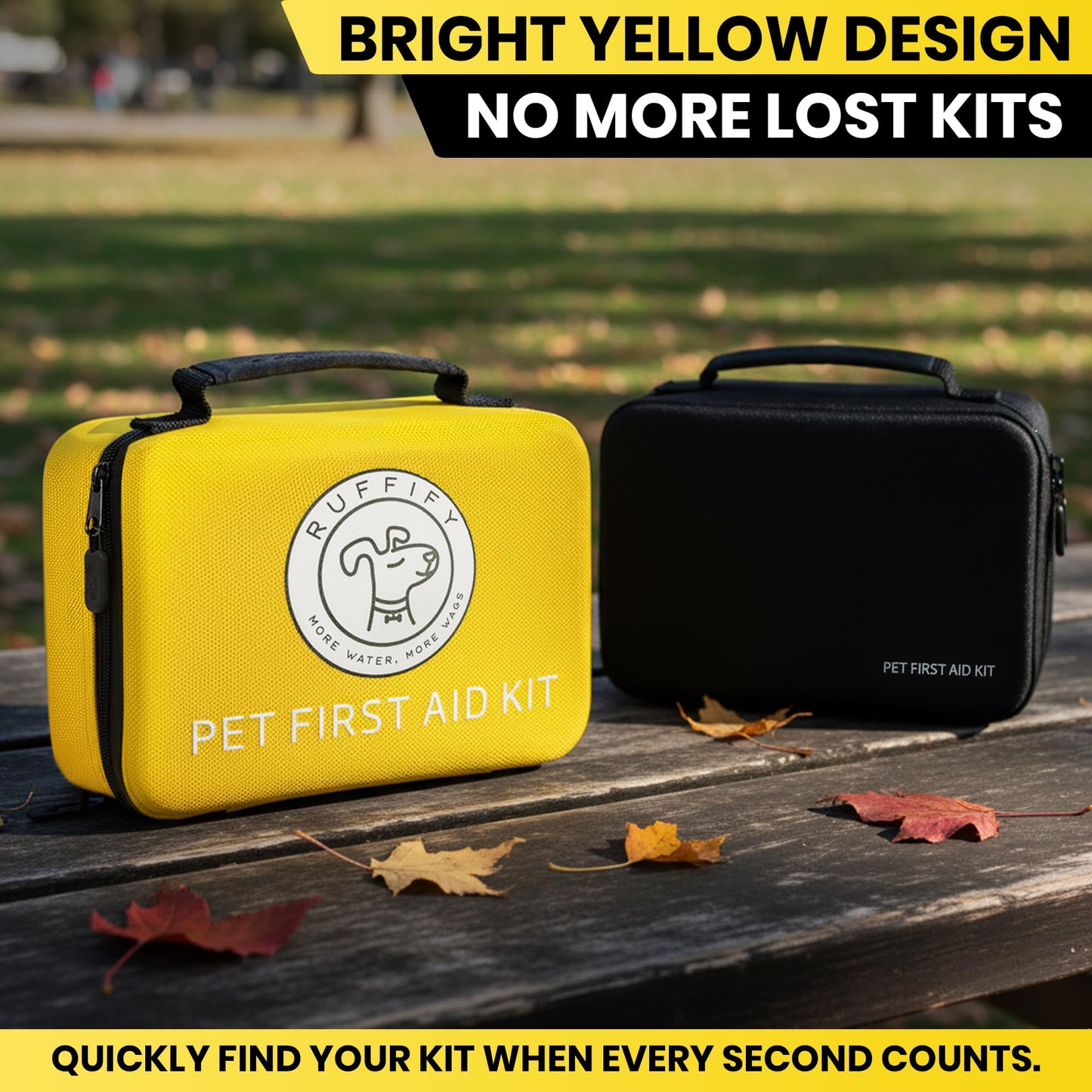 Ruffify Dog and Cat First Aid Kit – Vet Approved, 74 Essential Items Pet Emergency Kit Accessories for Car, Travel, Hunting, Hiking & Camping Gear with Mini Pouch for Home, Office & Outdoor Adventures