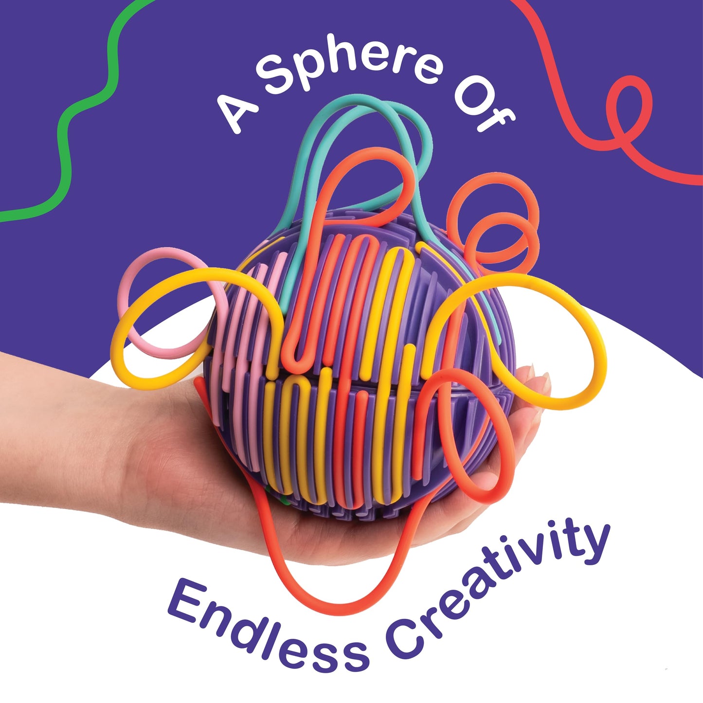 WOWBBLE Sensory Activity Ball Sensory Fidget Toys for Kids & Adults with 24 Strings | ADHD Calming Focus Stress Relief Toy | Travel-Friendly | Ages 3+