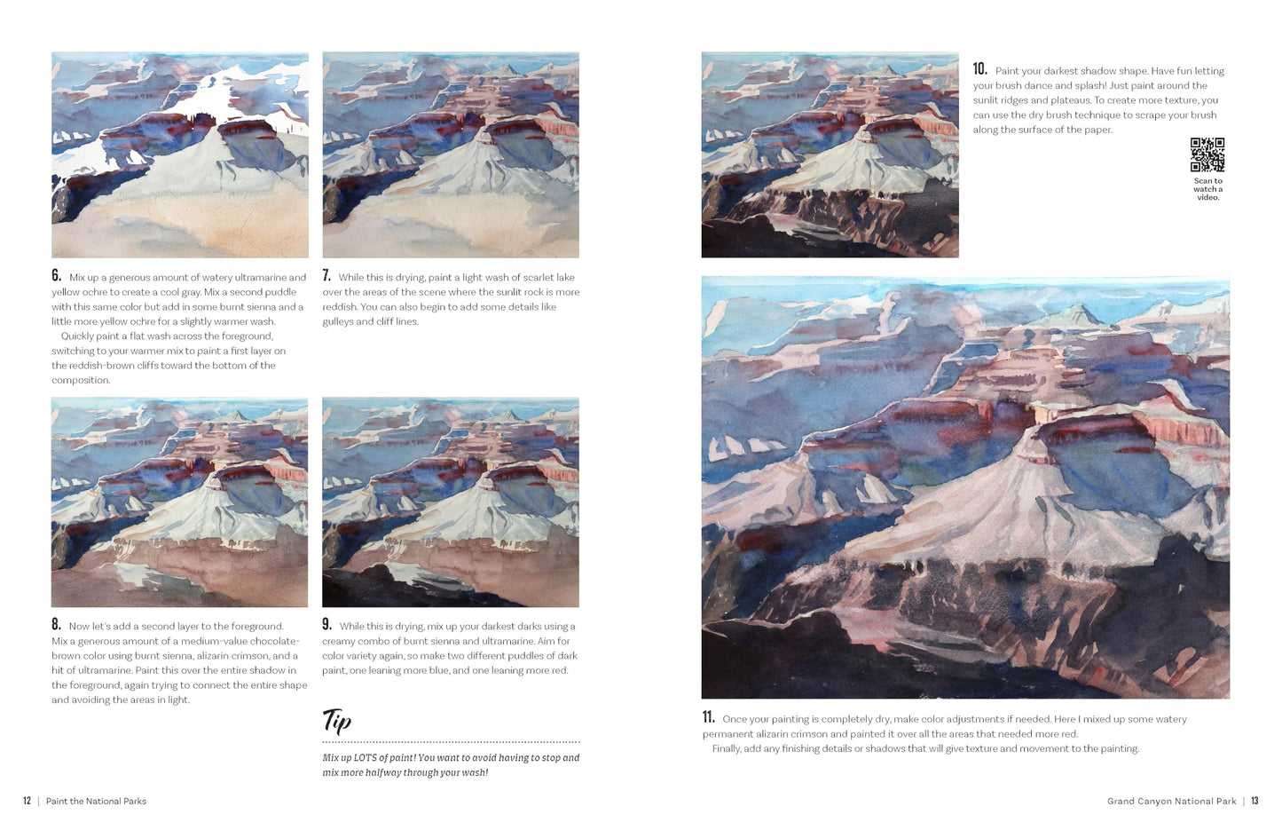 Paint the National Parks: A Watercolor Journey - Includes traceable templates and video tutorials