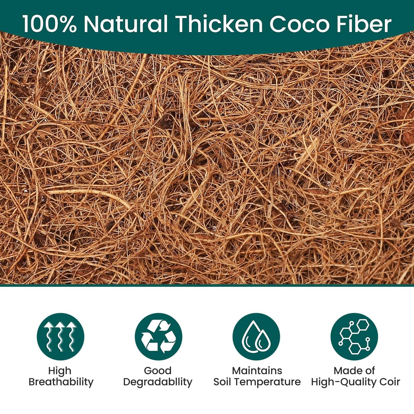6 Pcs 8inch Coconut Fiber for Plants Round Hanging Basket Liner Wall Planter Insert Replacement Coco Coir Liner for Window Box, 100% Natural Coconut Fiber Fence Flower Baskets Pot (6, 8 inch)