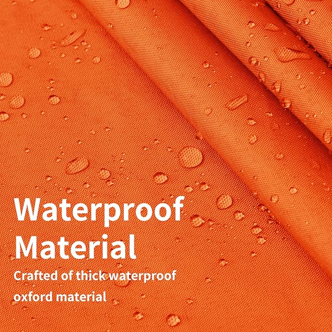 Easy-Going Waterproof Patio Cushion Covers 24x22x4 inch 4 Pack Replacement Non-Slip Outdoor Seat Cushion Slipcover with Zipper. Orange
