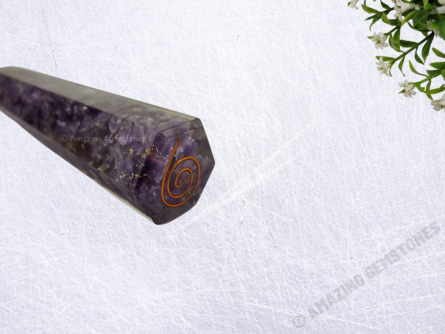 Amazing Gemstone Amethyst Crystal Orgone Towers ~ Natural Healing Crystal Point Obelisk for Reiki Healing and Crystal Grid (4.5 to 5 Inch, Pack of 1)