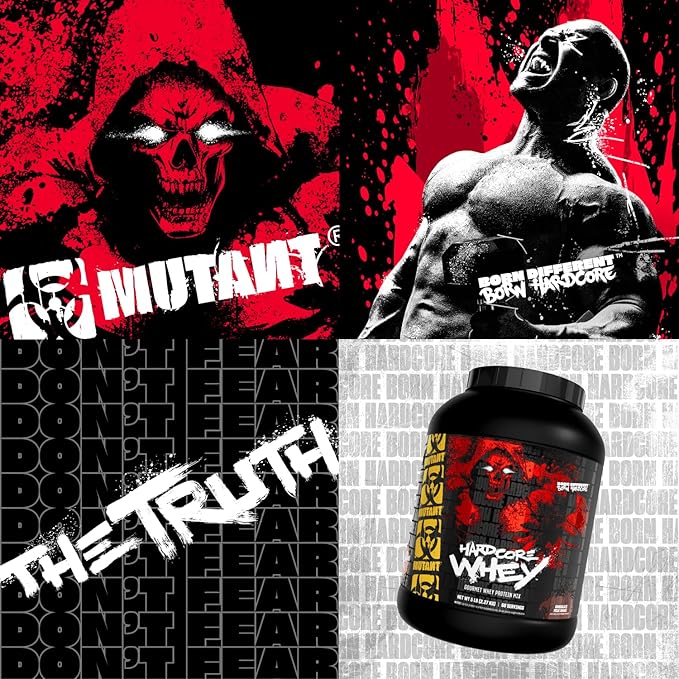 Mutant Hardcore WHEY | 100% Pure Whey Protein | 24g Protein, Fast-digesting whey Protein Isolate Plus whey Protein hydrolysate | 70 Servings | 5 LB | Cookies & Cream