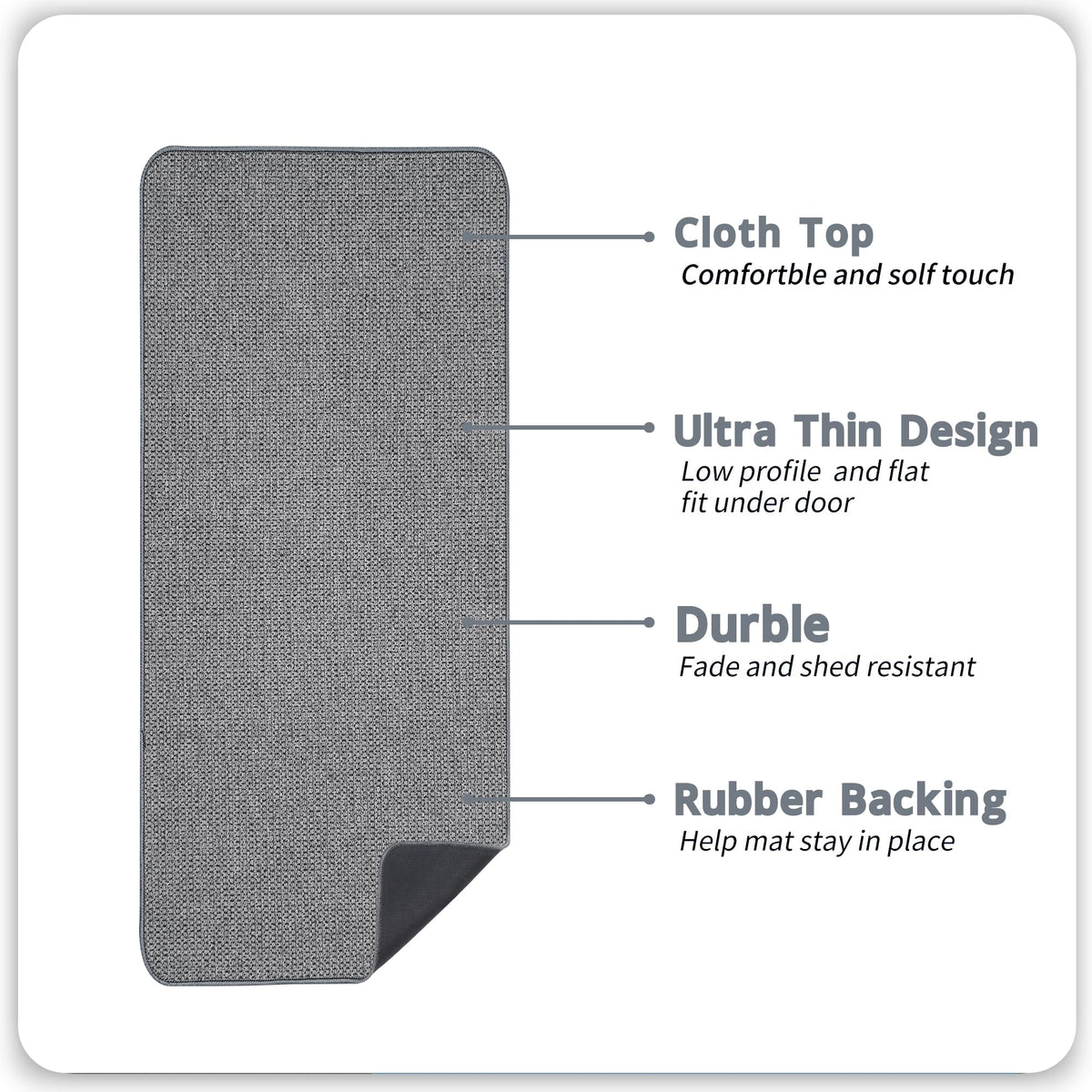 Bath Mat Ultra Thin Bathroom Runner Rugs
