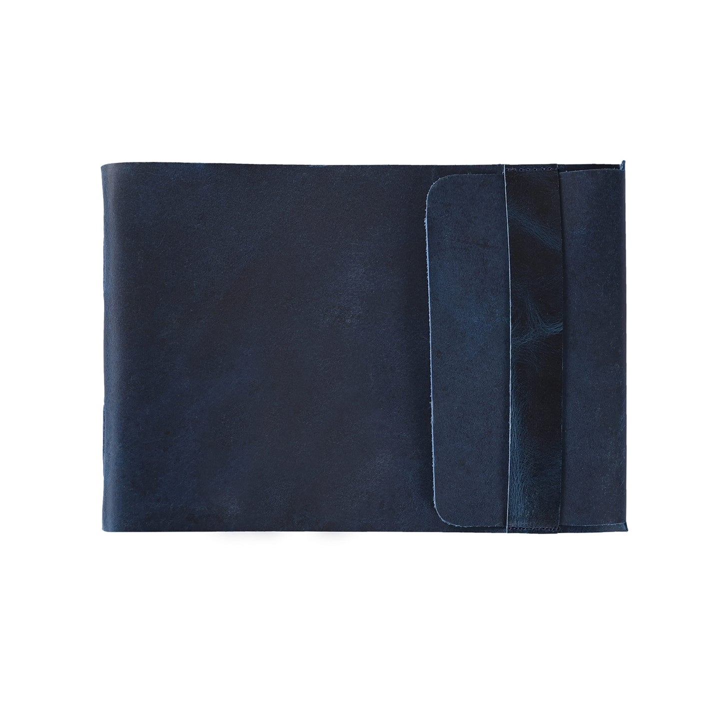 RusticVintage Leather Drawing Journal Daily Travel Diary, Antique Handmade Vintage Bound Rustic Writing Notebook, Genuine Leather Unlined/Blank Cream Paper, Art Sketchbook, 7x10 Inches-Blue