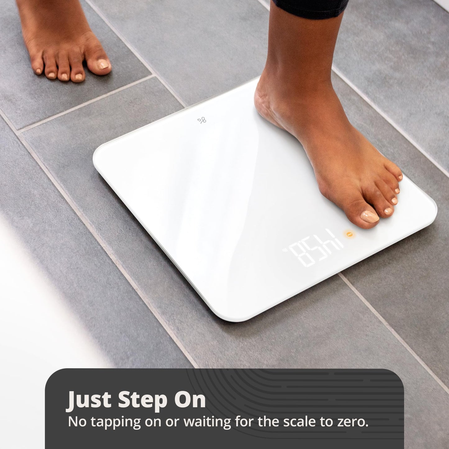 Greater Goods AccuCheck Digital Scale for Body Weight - Accurate Digital Bathroom Scale with High-Precision Sensors, Large Easy-to-Read Backlit Display, 400 lb Capacity, Auto Step-On (White)