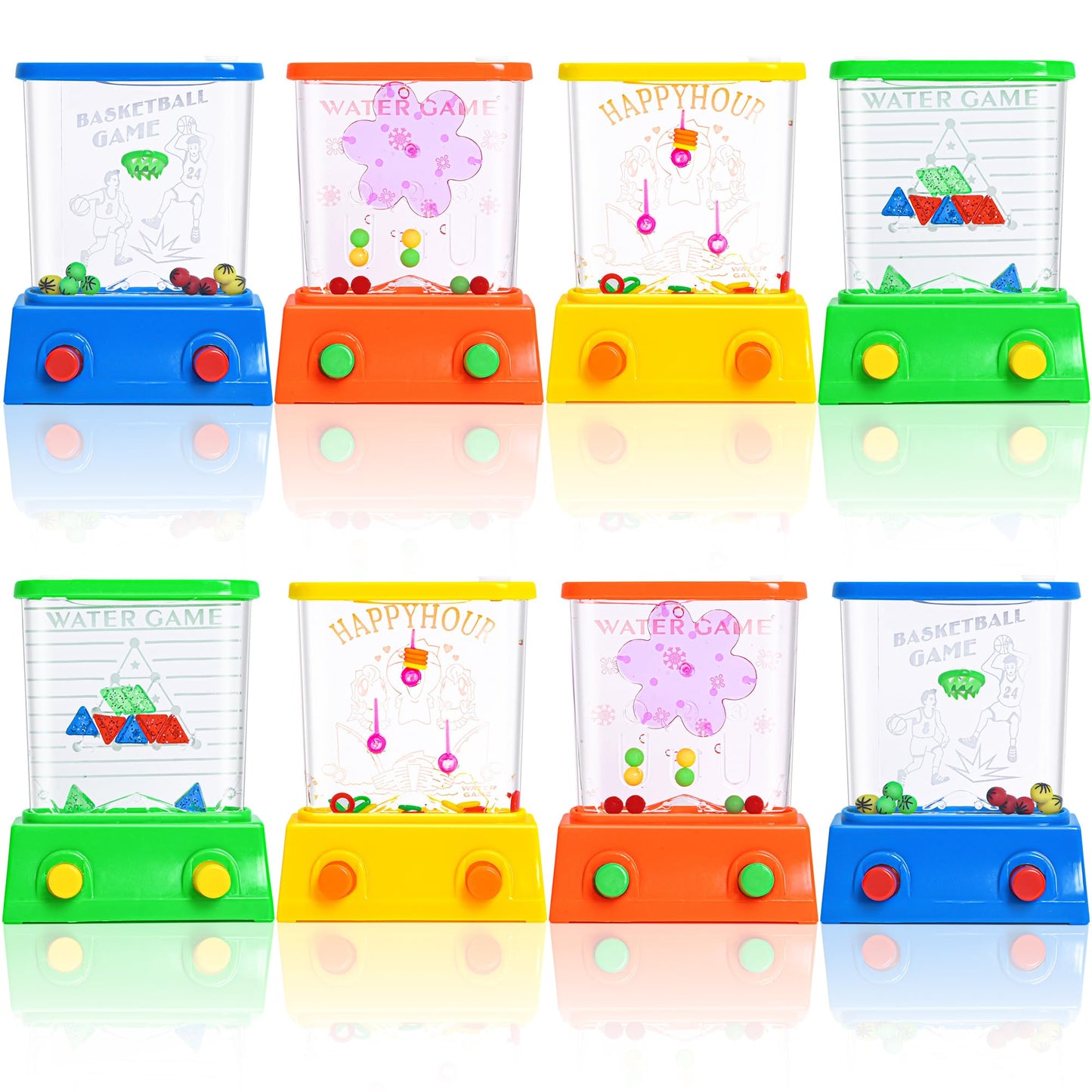 Handheld Water Toy Mini Games with Relive Your Childhood with - Nostalgic Fun in a Compact Size (8 PCS Handheld Toy Edition)