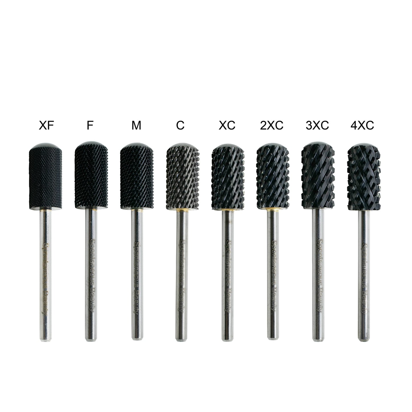Spontaneous Beauty Premium Safety Nail Carbide Smooth Round Top 3/32" Shank (DLC Black - Large Barrel, Coarse - C)